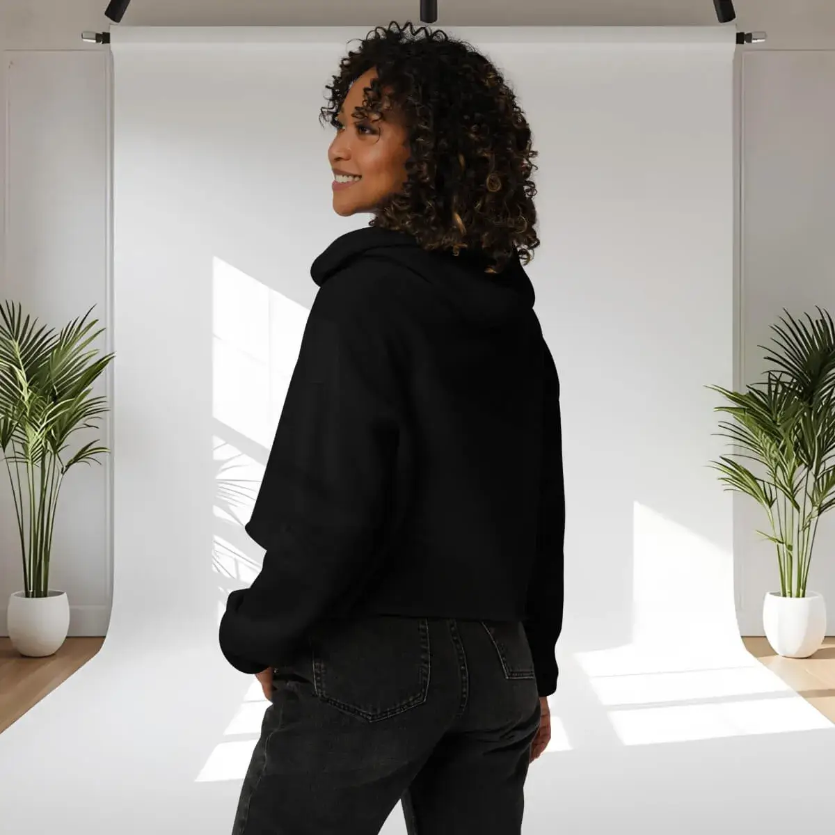 Embroidered Perimenopausal Bitch Crop Hoodie