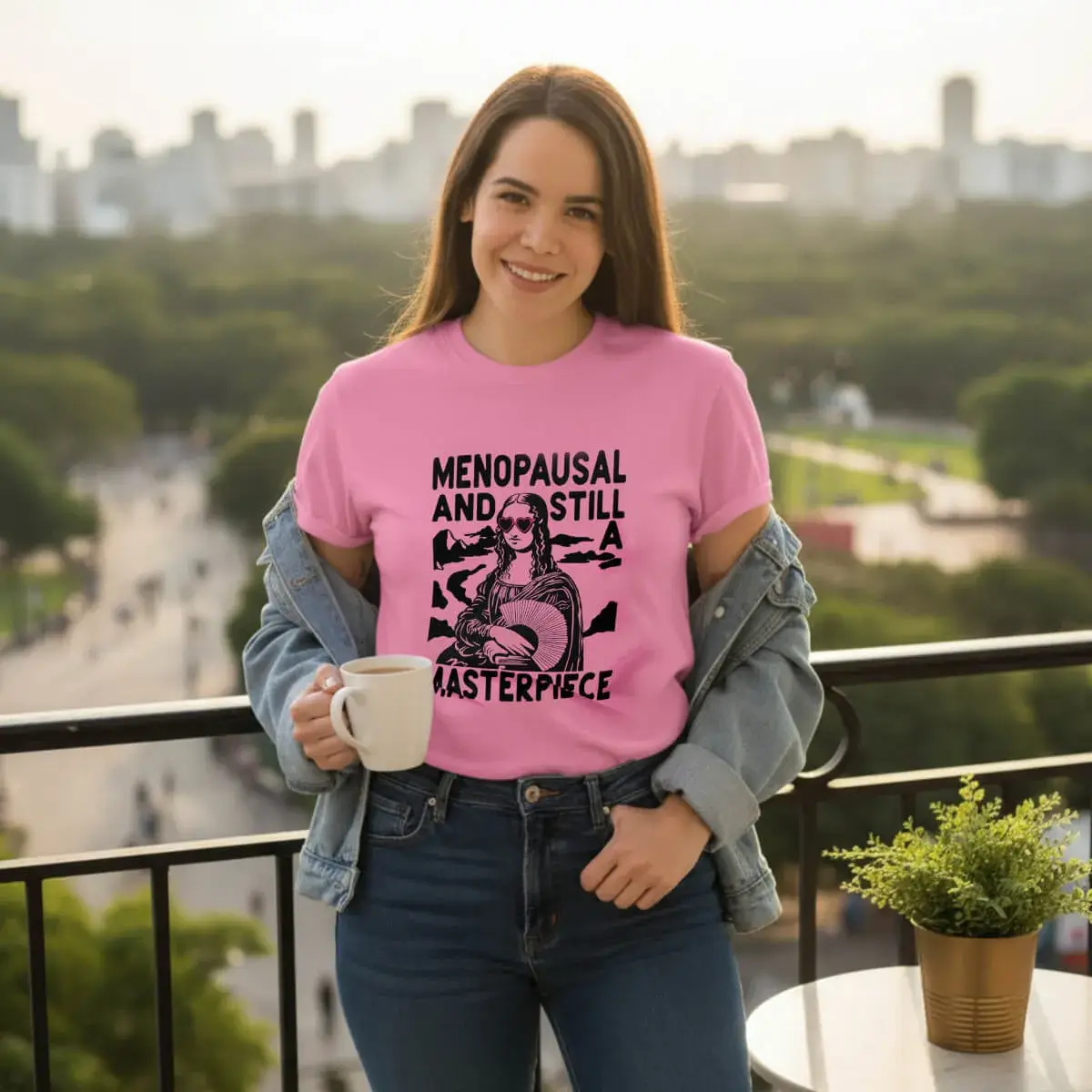 Funny Menopause Mona Lisa Tee for Bestie