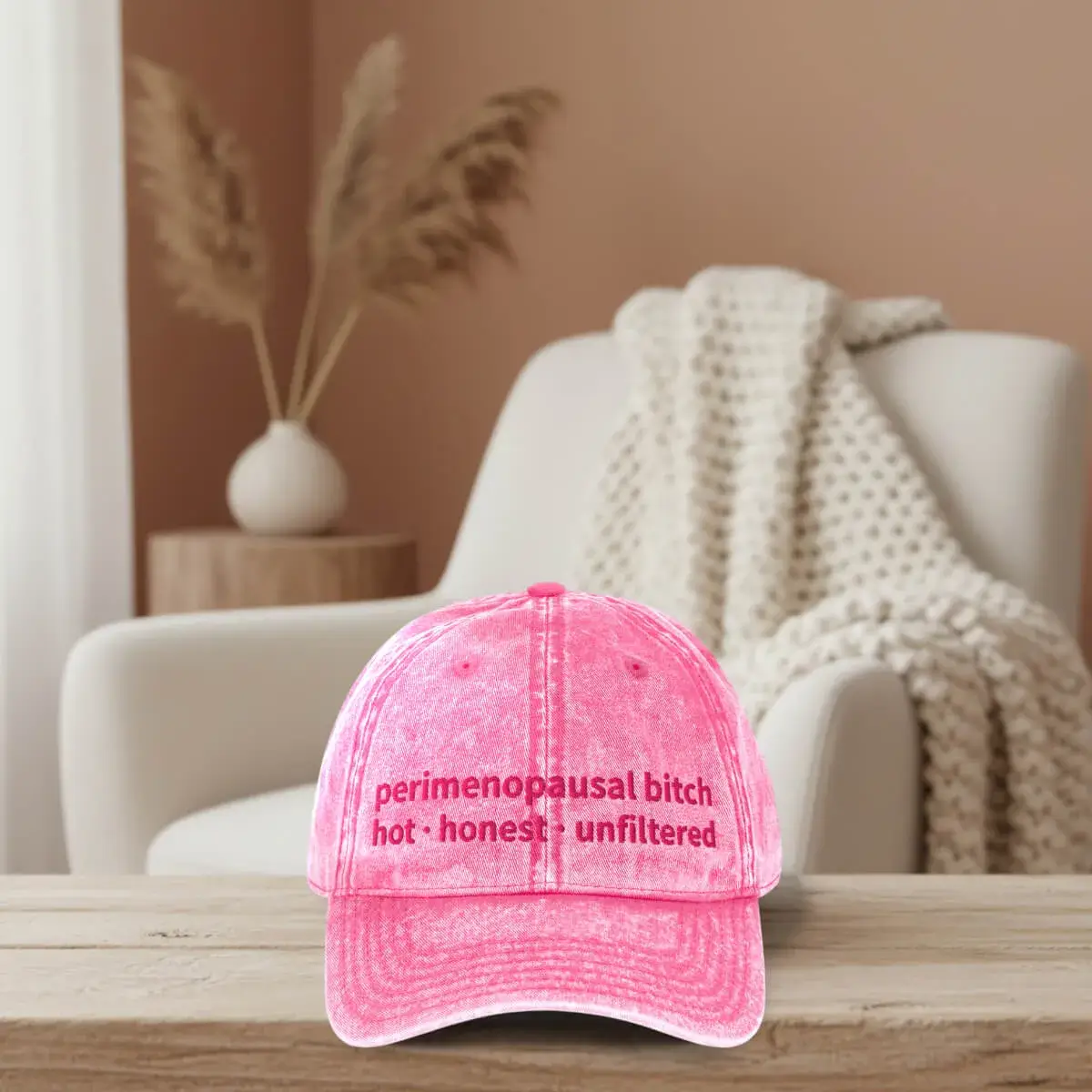 Vintage Perimenopausal Bitch Embroidered Cap