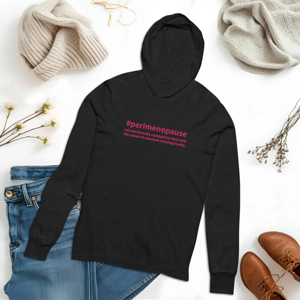 Funny Perimenopause Embroidered Hoodie