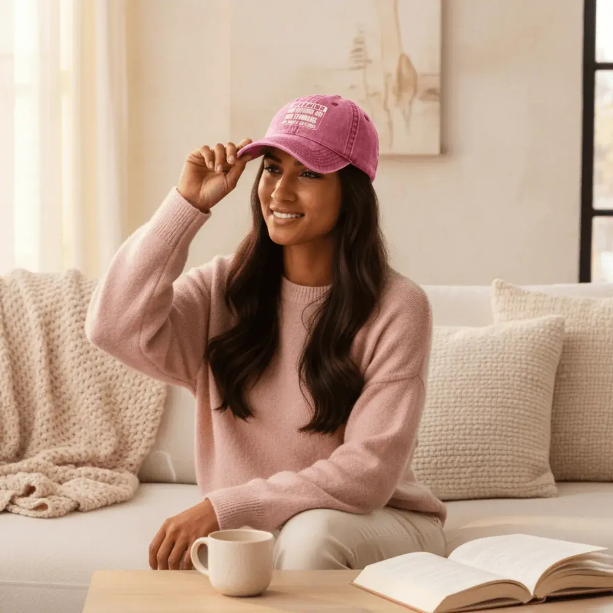 Warning Low Estrogen And High Standards Distressed Cap