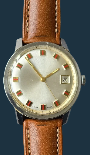 Rare Vintage Cortebert Grand Prix Stainless Steel Hand Winding Wristwatch