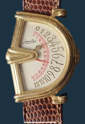 Rare Vintage Jean d’Eve Quartz Jump Hour Swiss Watch Gerald Genta Design