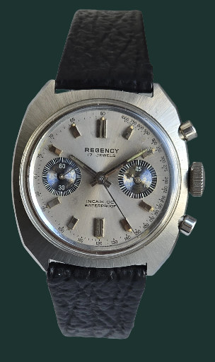 Vintage Rare Regency Tachymeter Handwinding Chronograph Watch