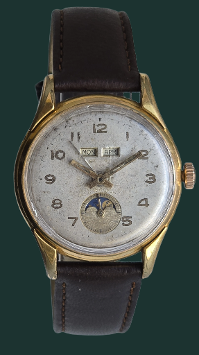 Vintage Cortebert Moonphase Calendar Wristwatch