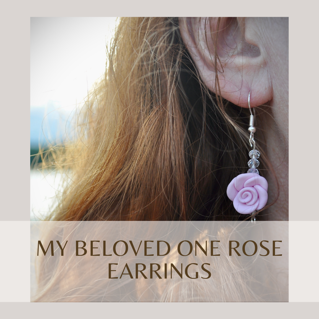 My Beloved one rose - earrings