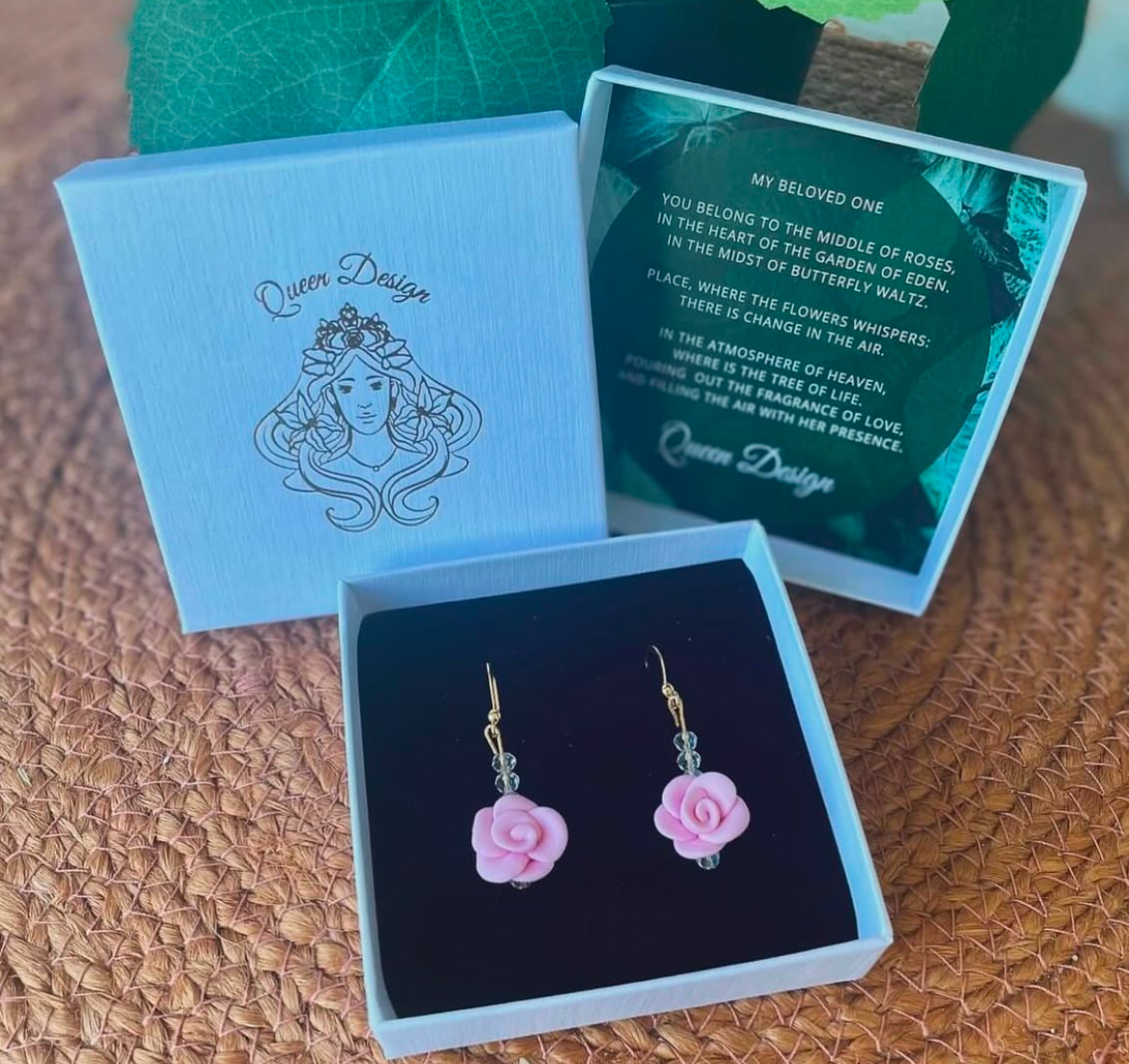 My Beloved one rose - earrings