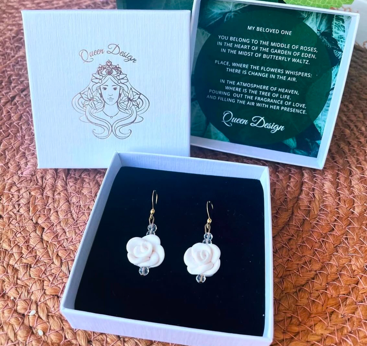 My Beloved one rose - earrings
