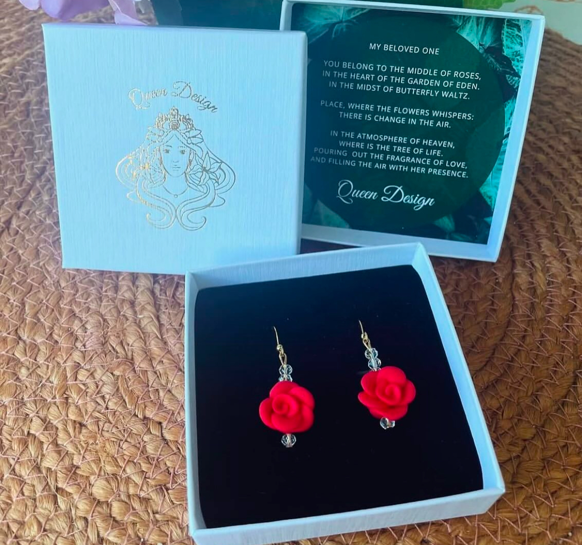 My Beloved one rose - earrings