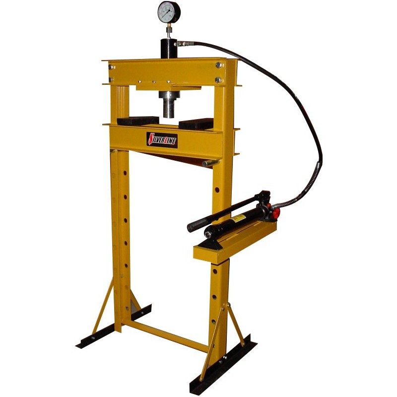 Prensa Hidráulica De 20 Toneladas Con Manómetro. - Silverline