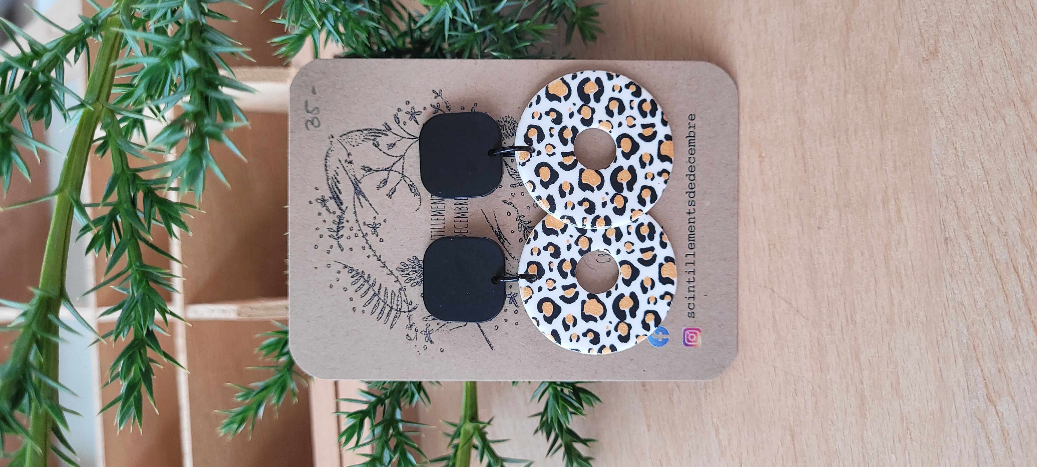 Boucles d'oreilles léopard