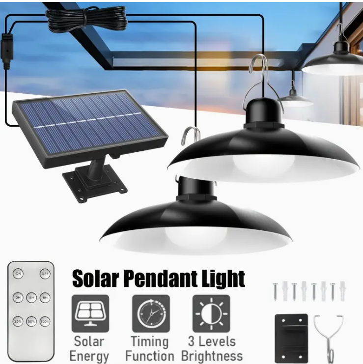 Set od 2 viseće solarne lampe