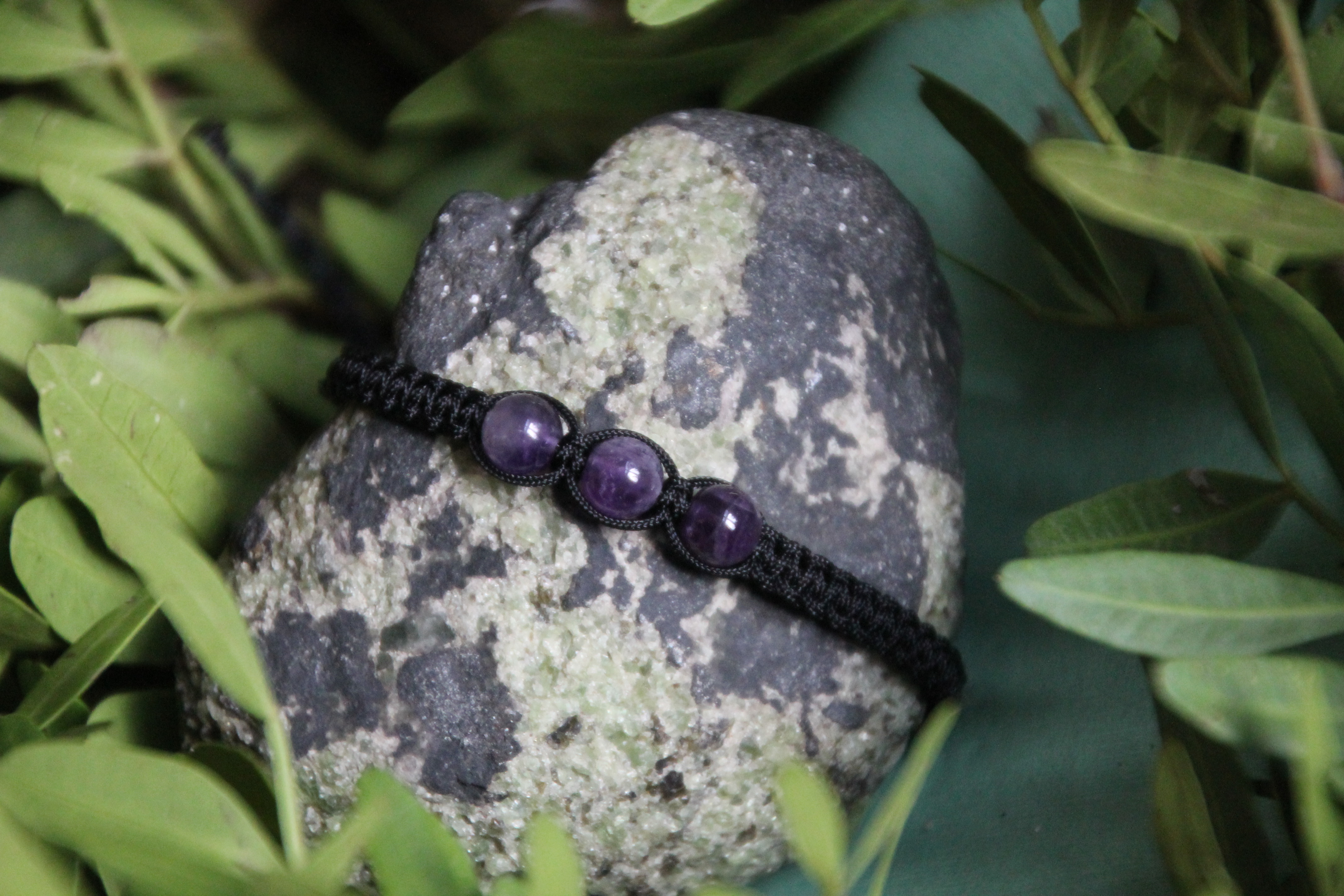 Amethyst - Makramee Armband