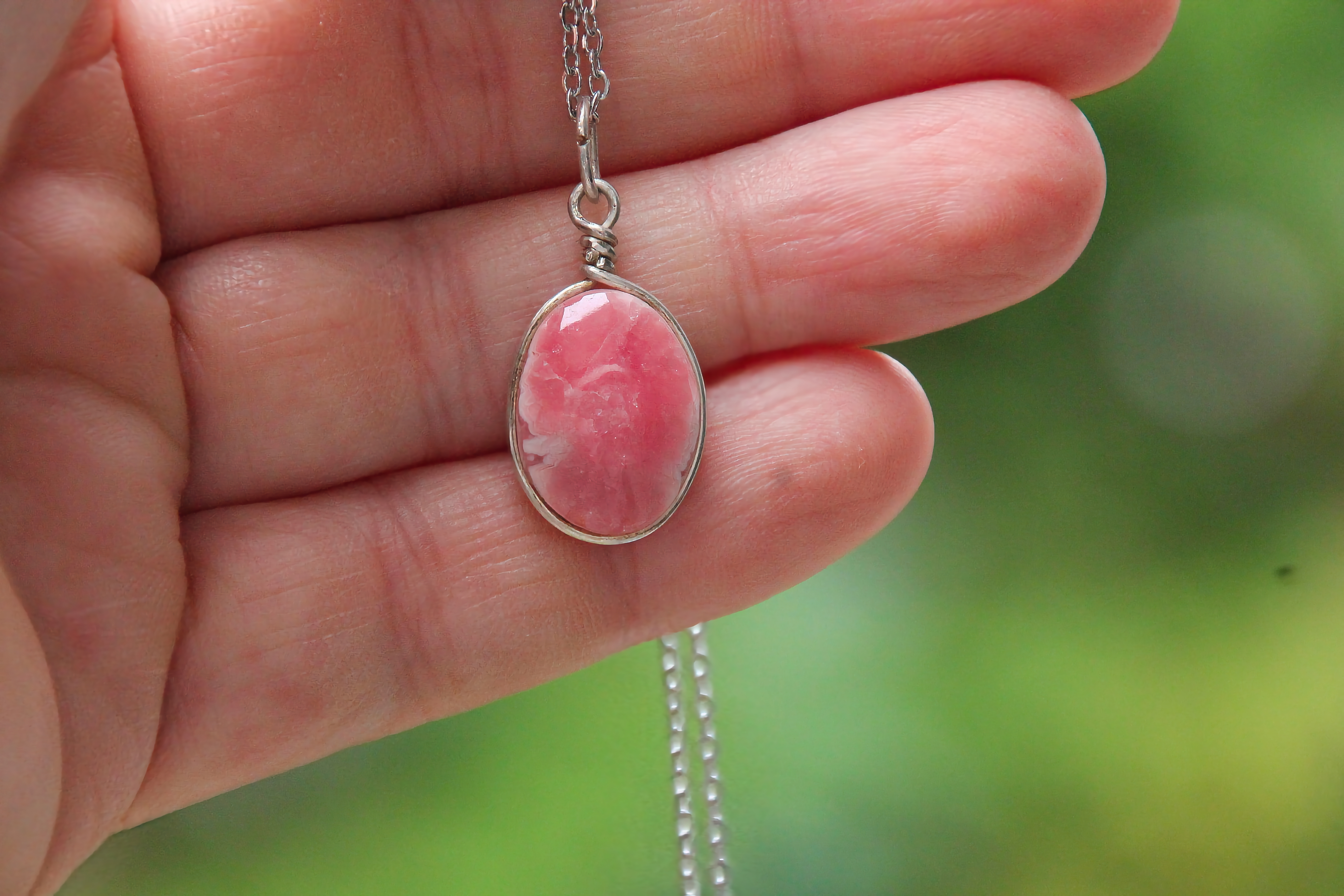 Rodochrosit Halskette