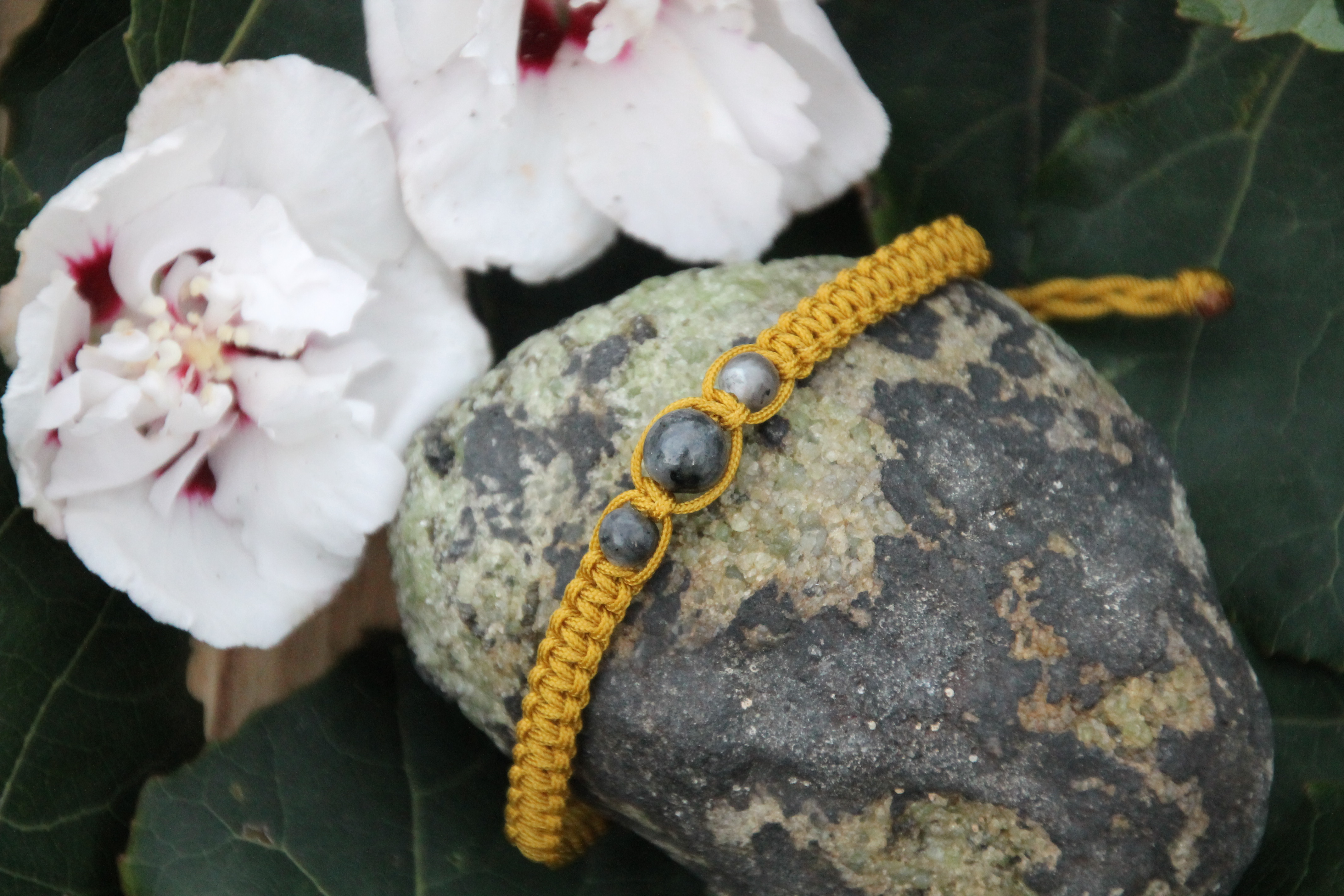 Labradorit - Makramee Armband