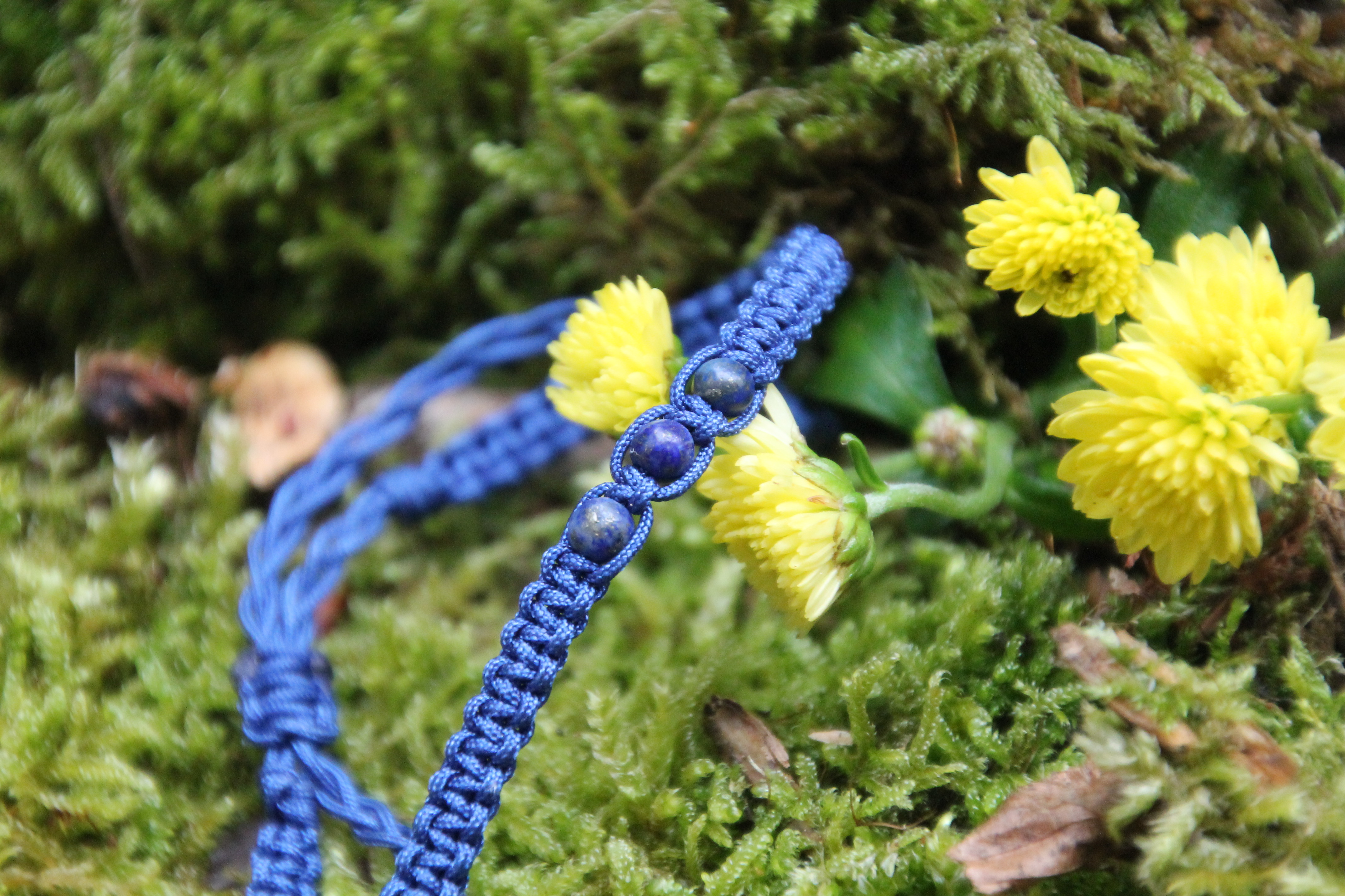 Lapislazuli - Makramee Armband