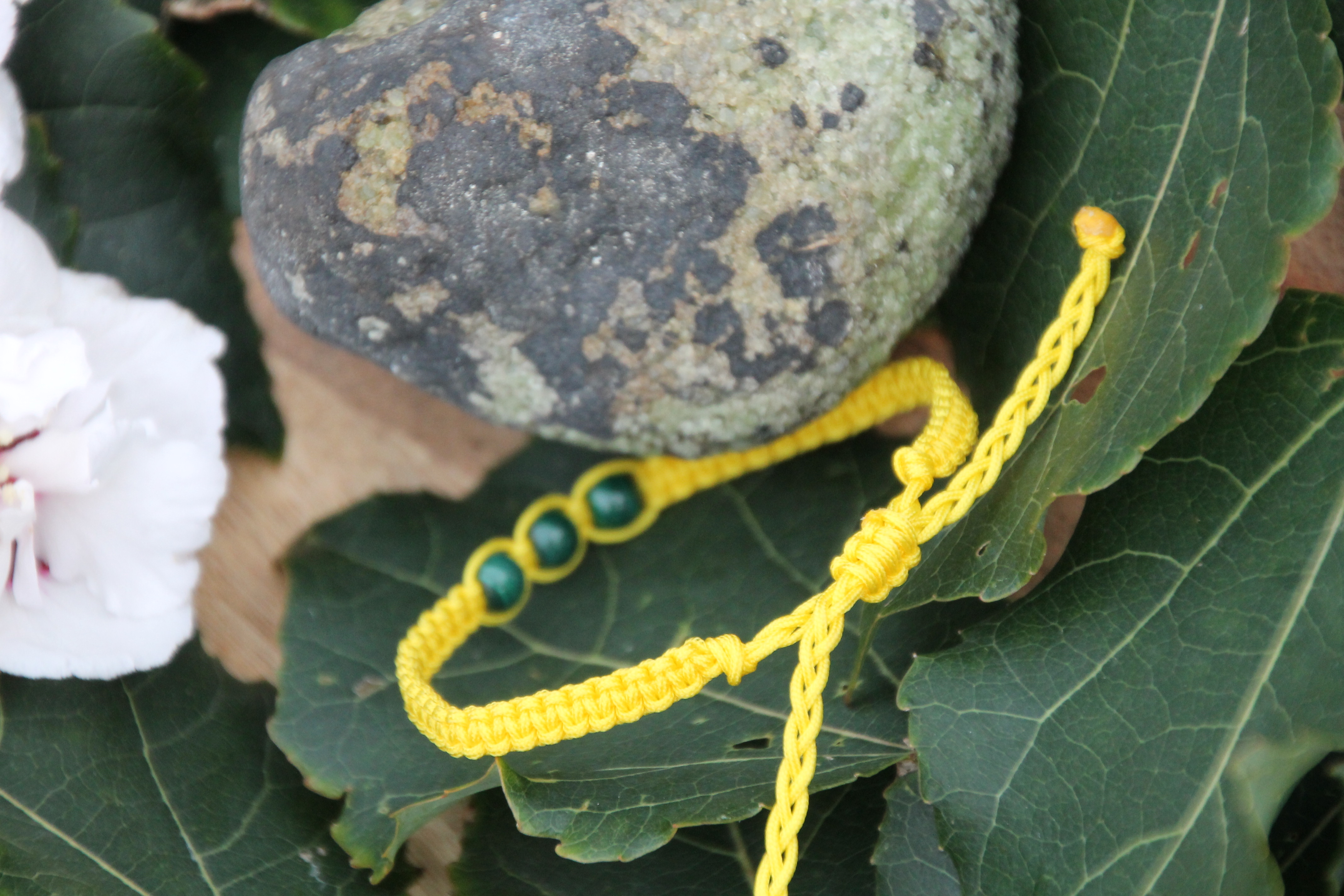 Malachit - Makramee Armband