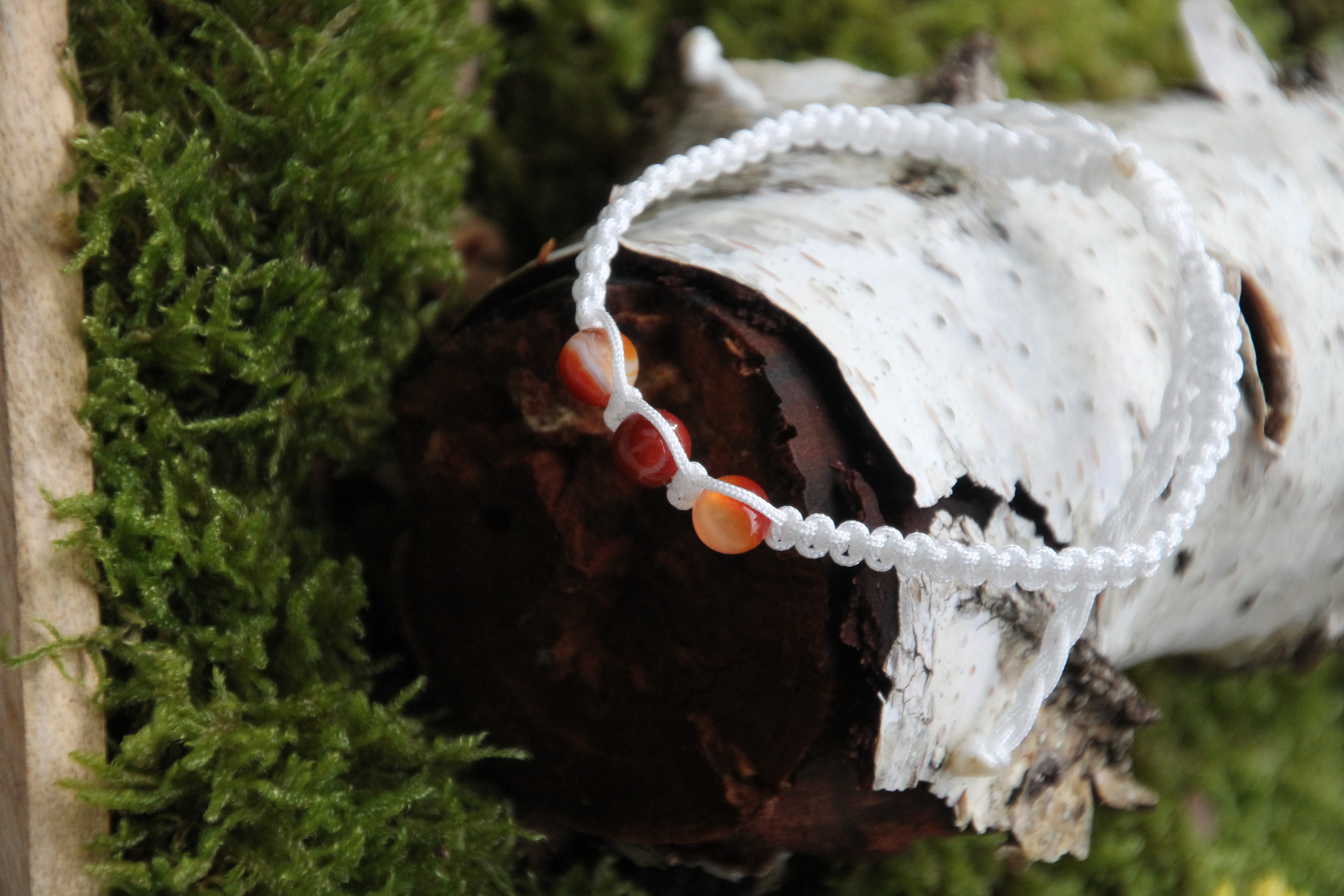 Karneol - Makramee Armband