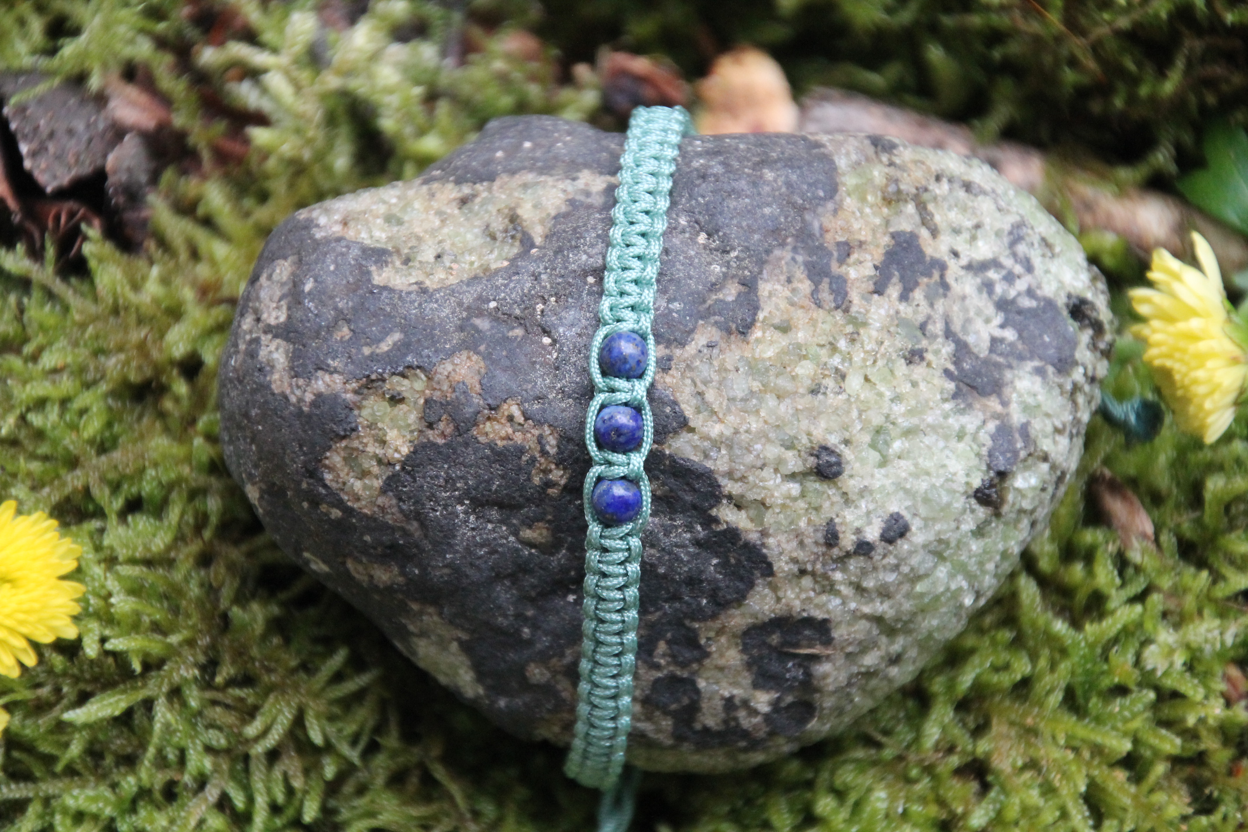 Lapislazuli - Makramee Armband