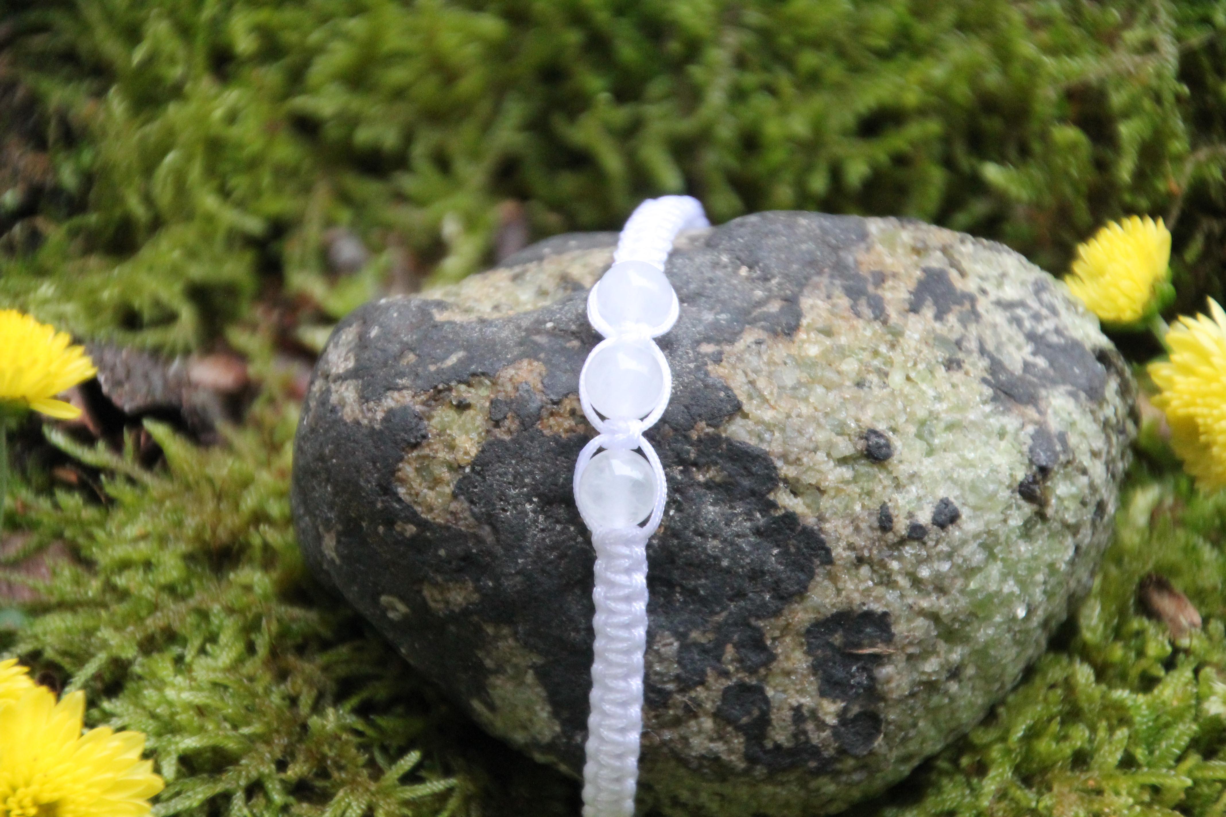 Quarzkristall - Makramee Armband