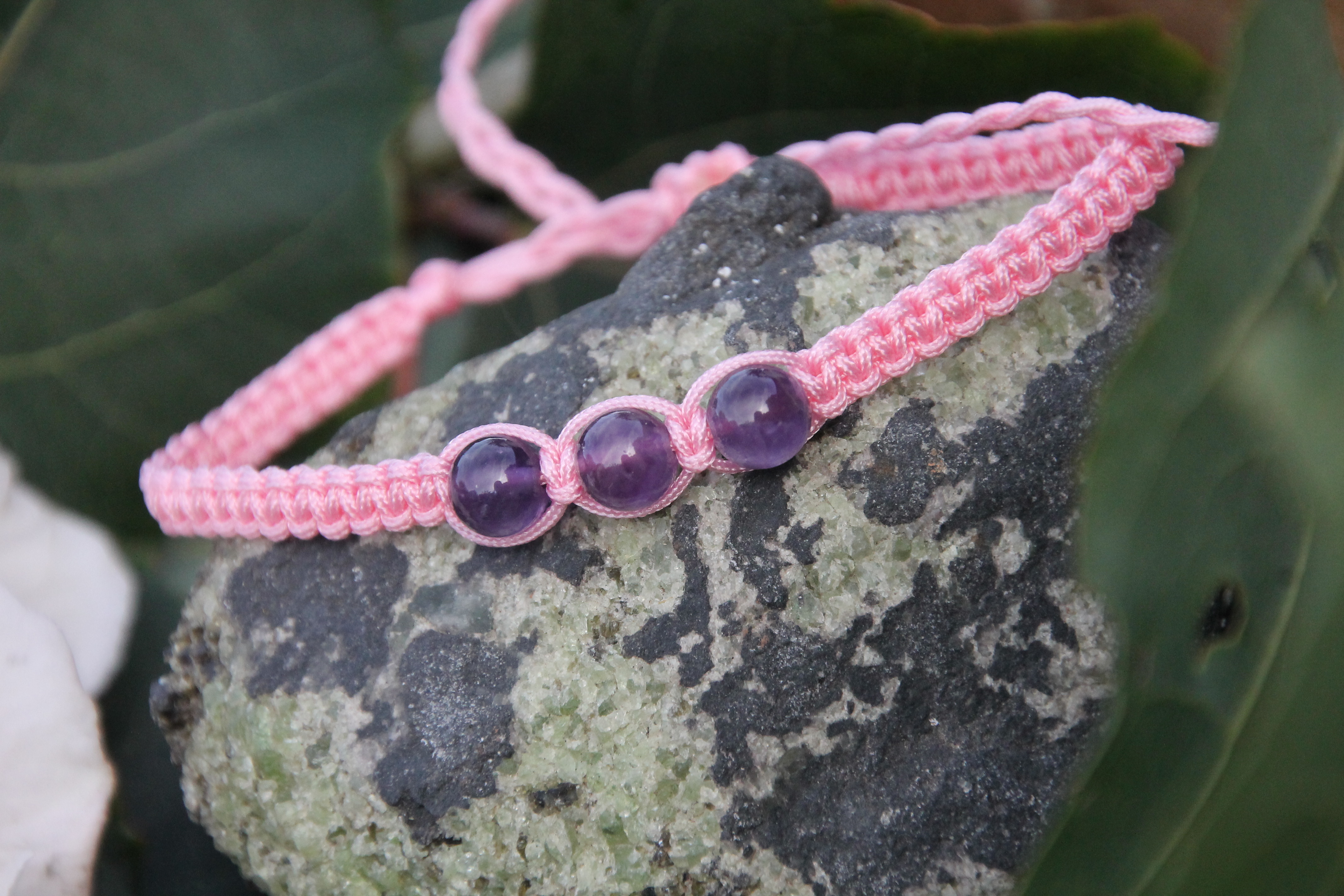 Amethyst - Makramee Armband