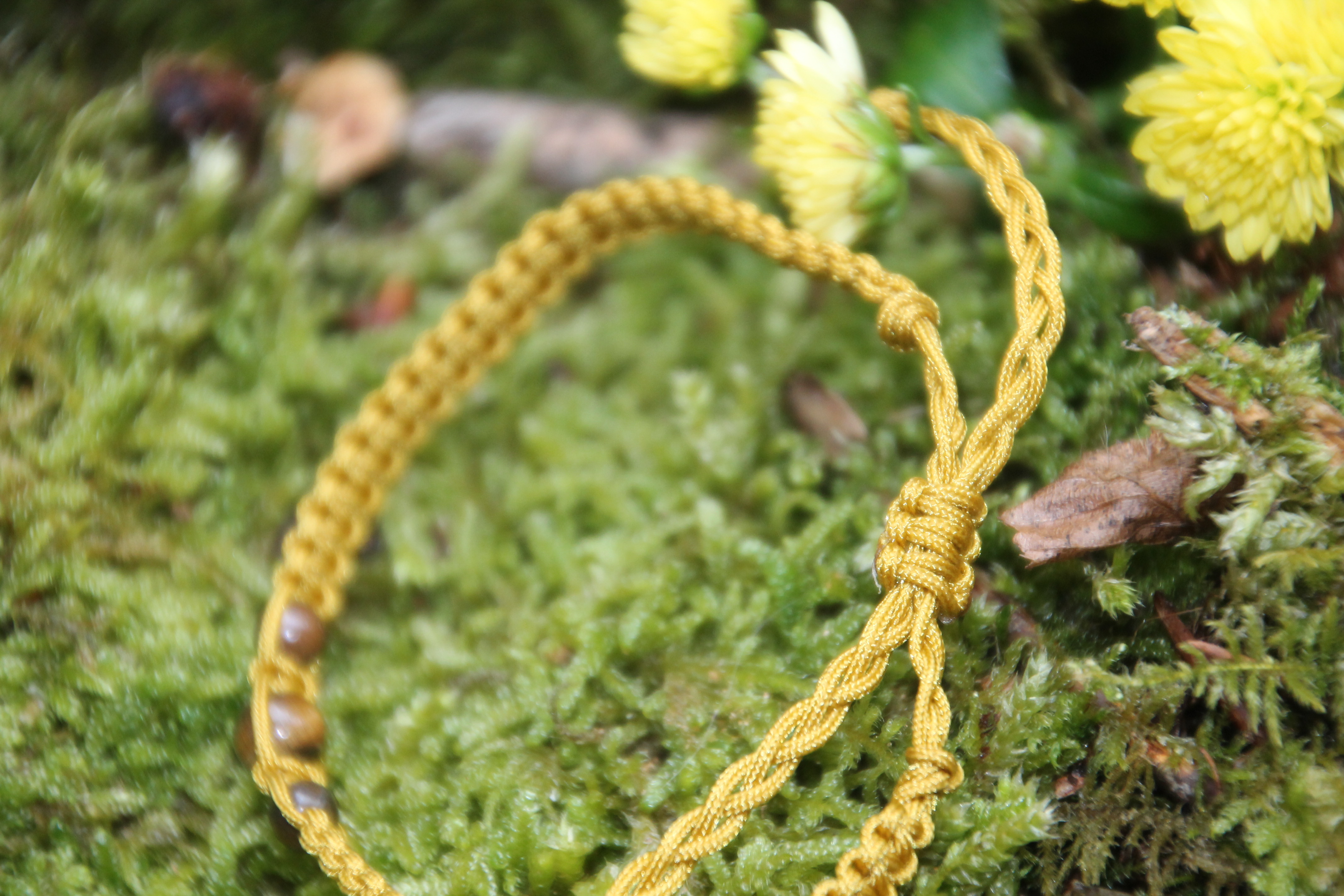 Tigerauge - Makramee Armband