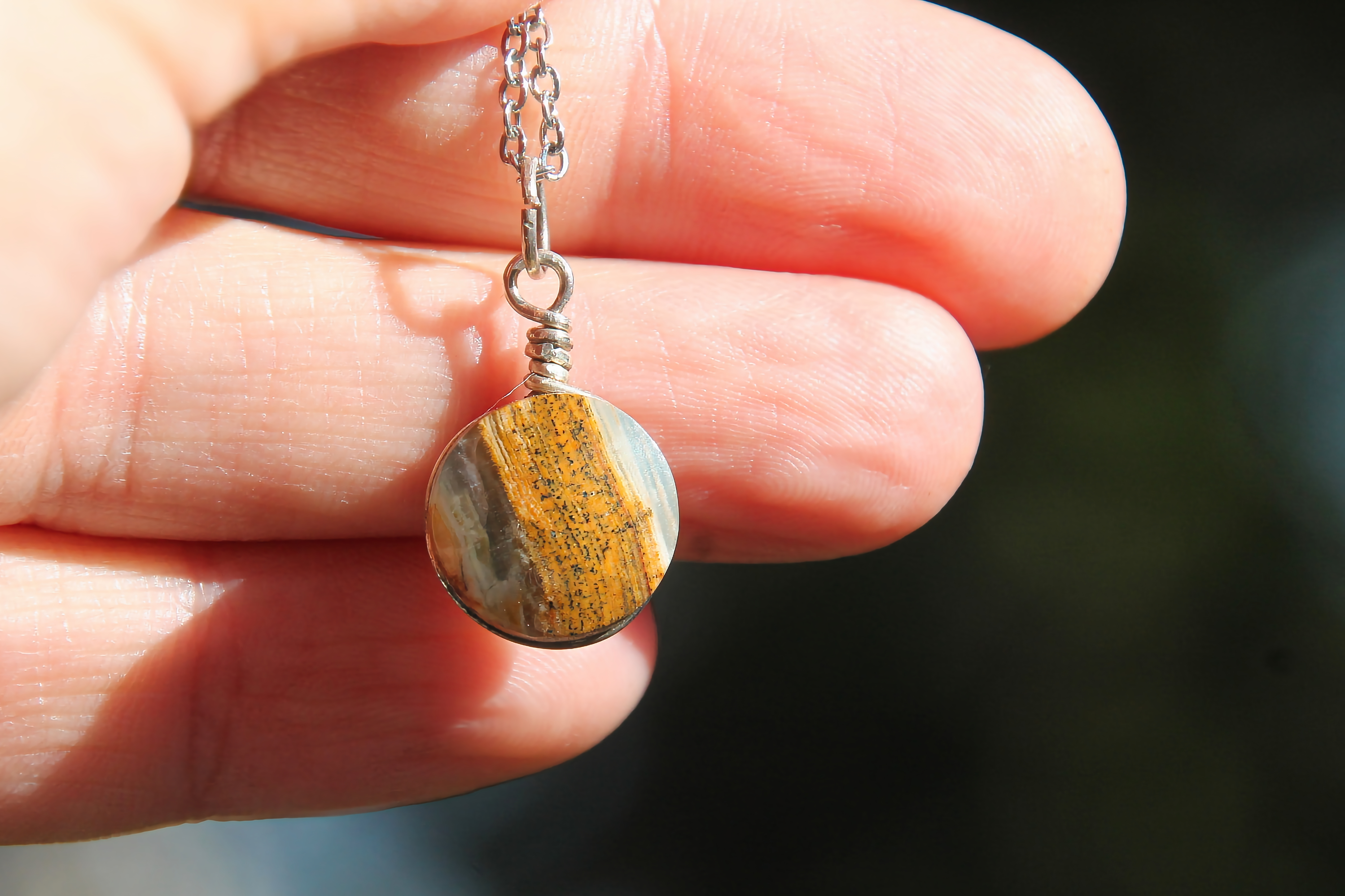 Blauer Onyx Halskette