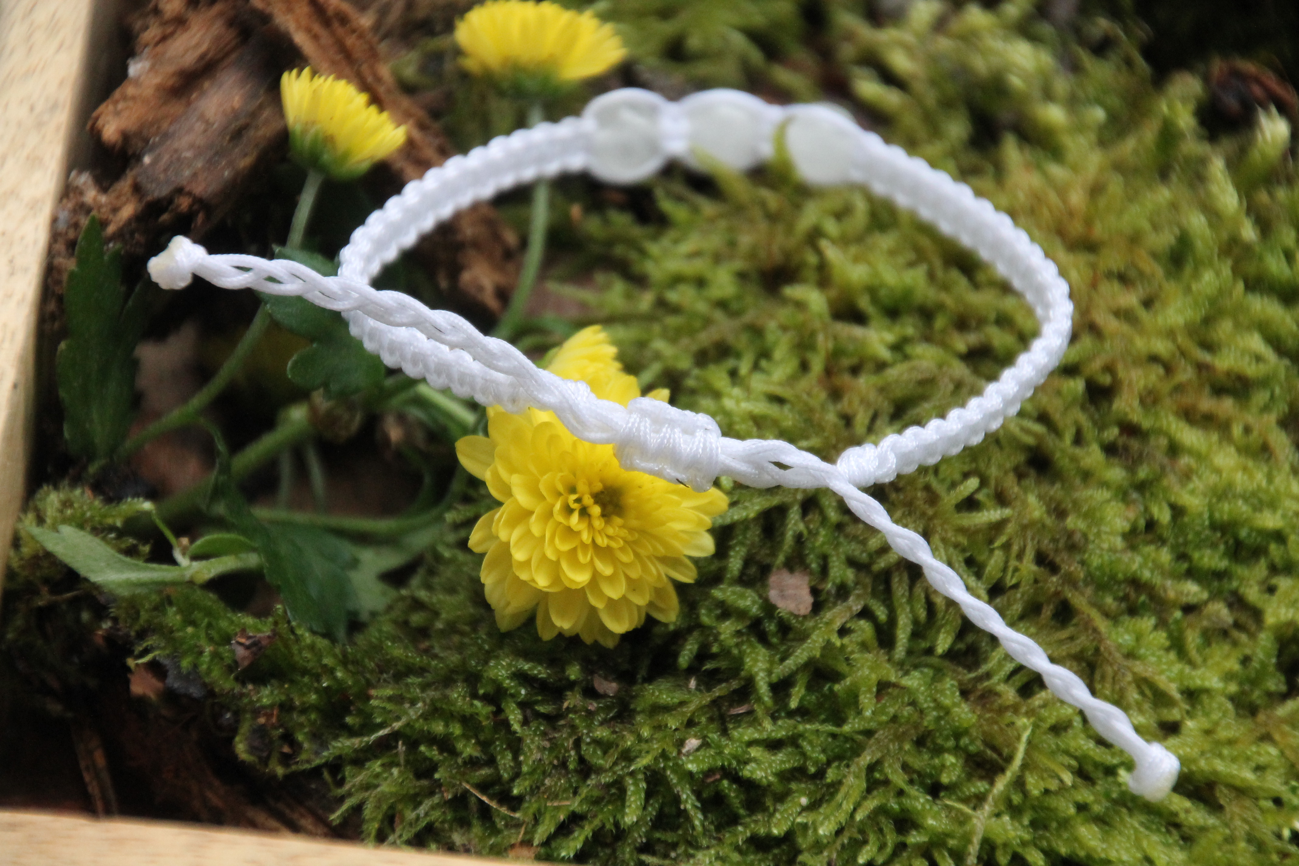 Quarzkristall - Makramee Armband