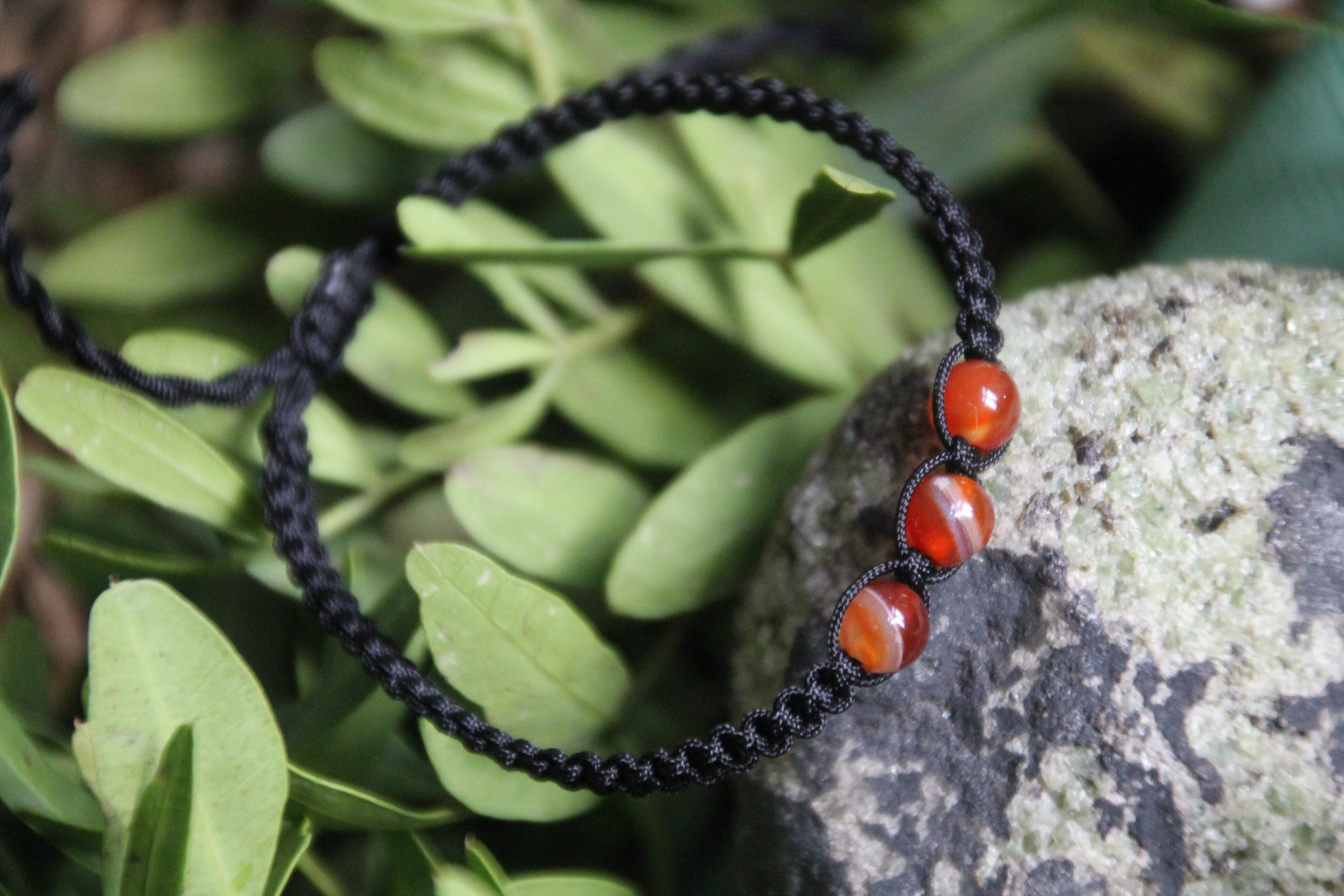 Karneol - Makramee Armband