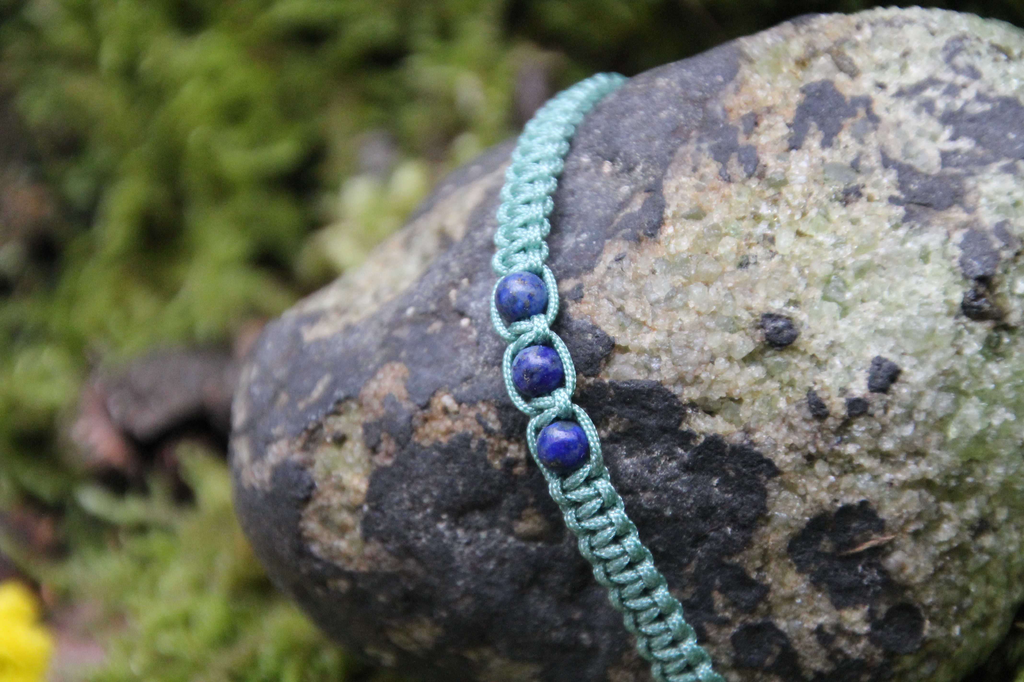 Lapislazuli - Makramee Armband