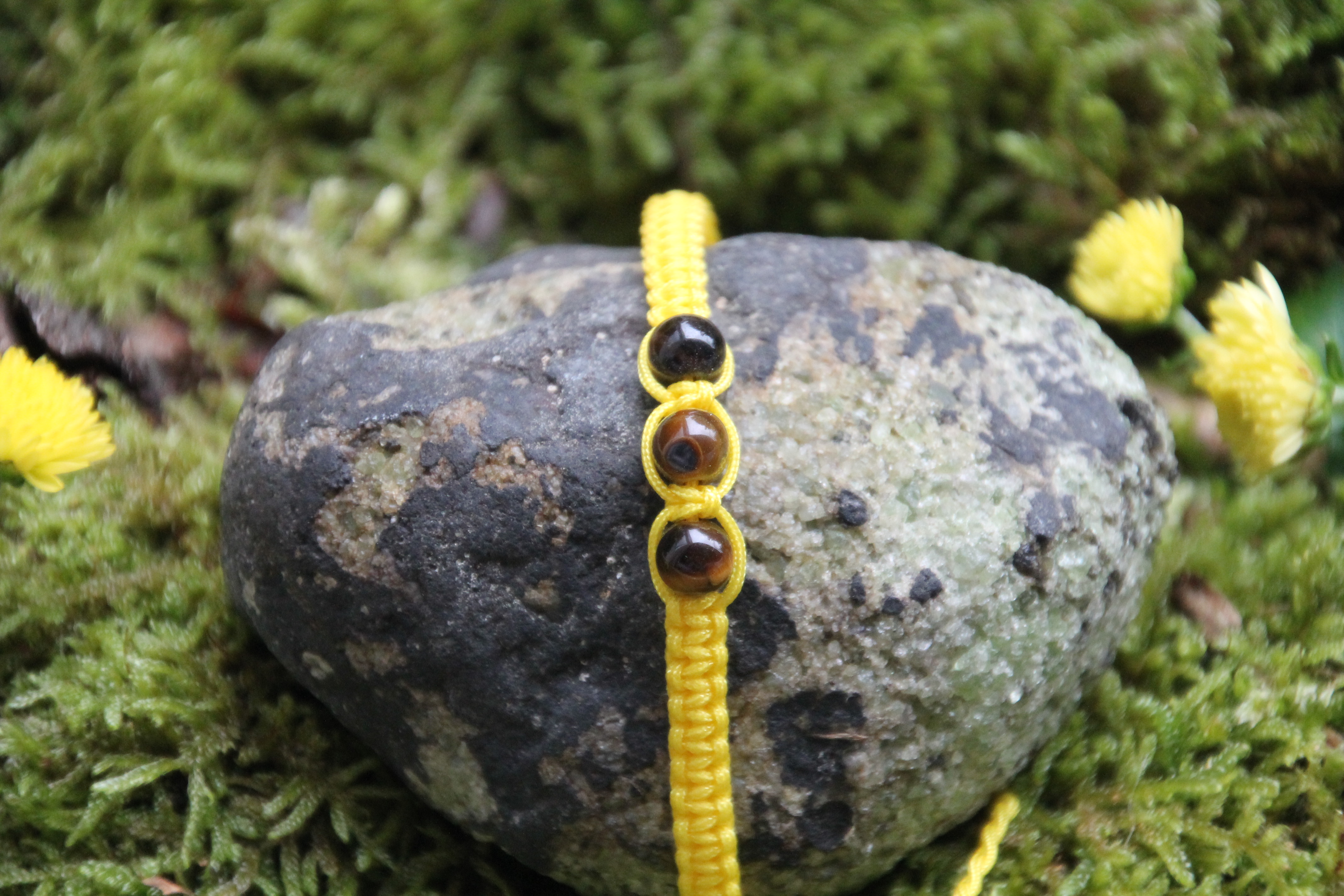 Tigerauge - Makramee Armband