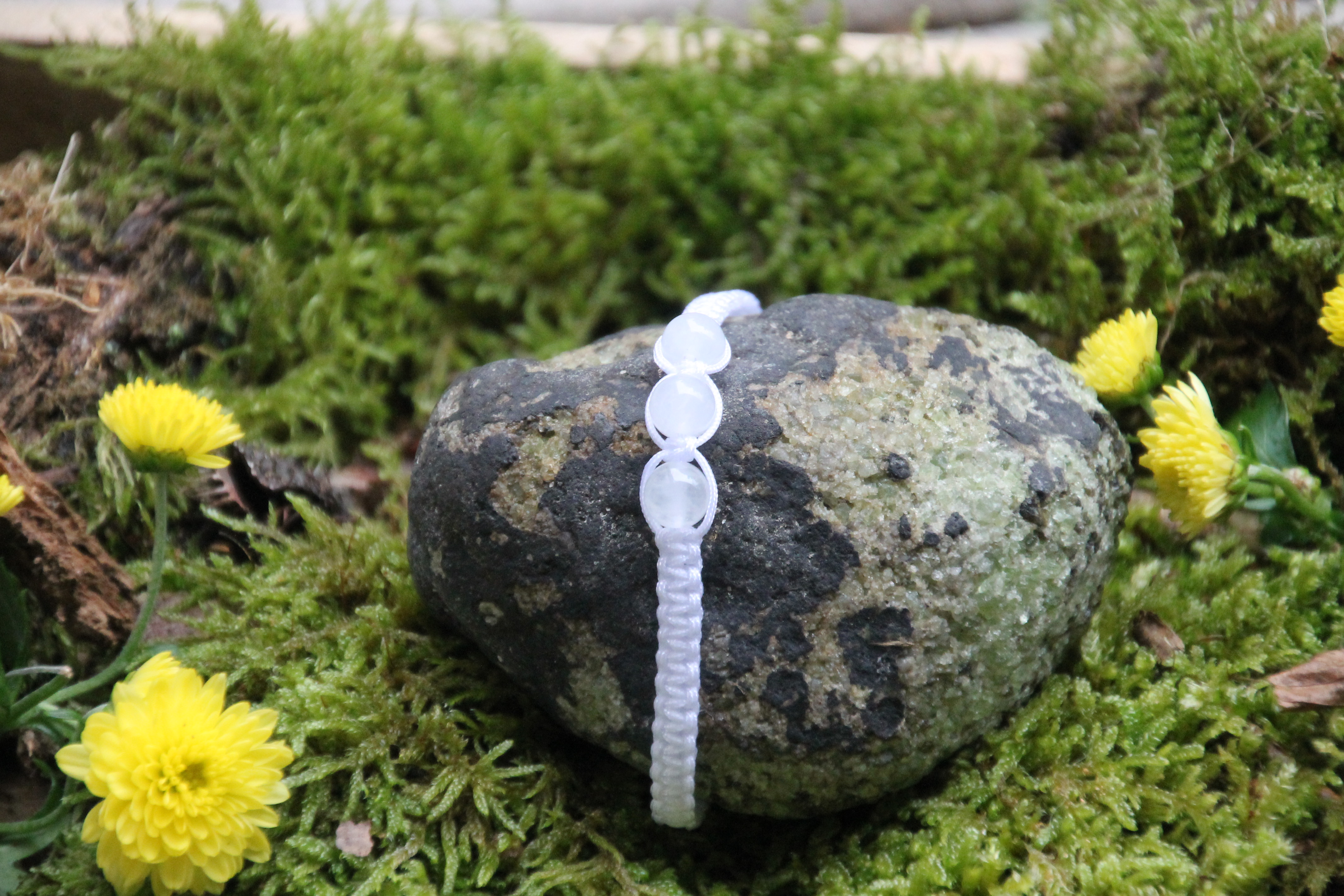 Quarzkristall - Makramee Armband