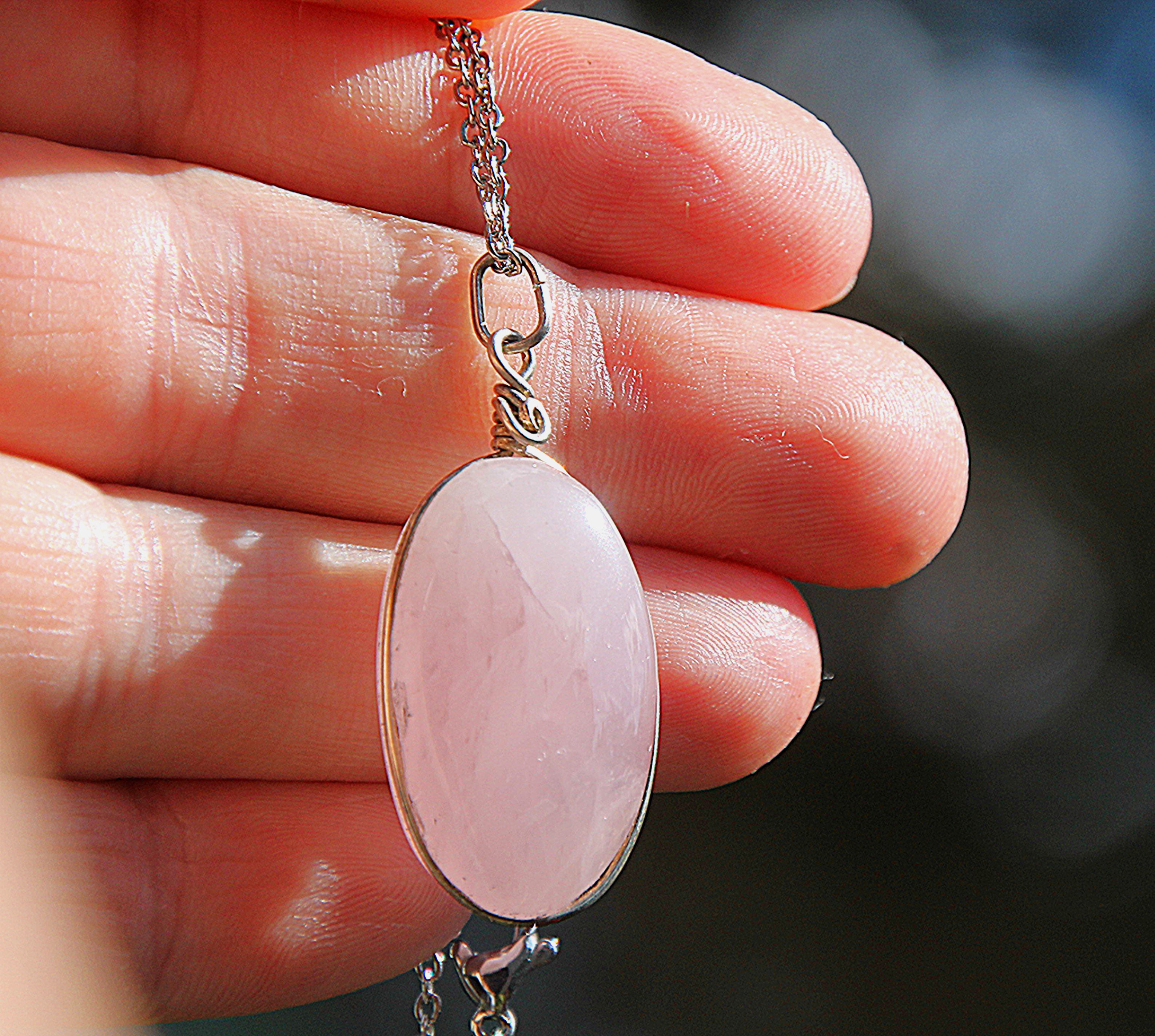 Rosenquarz Halskette