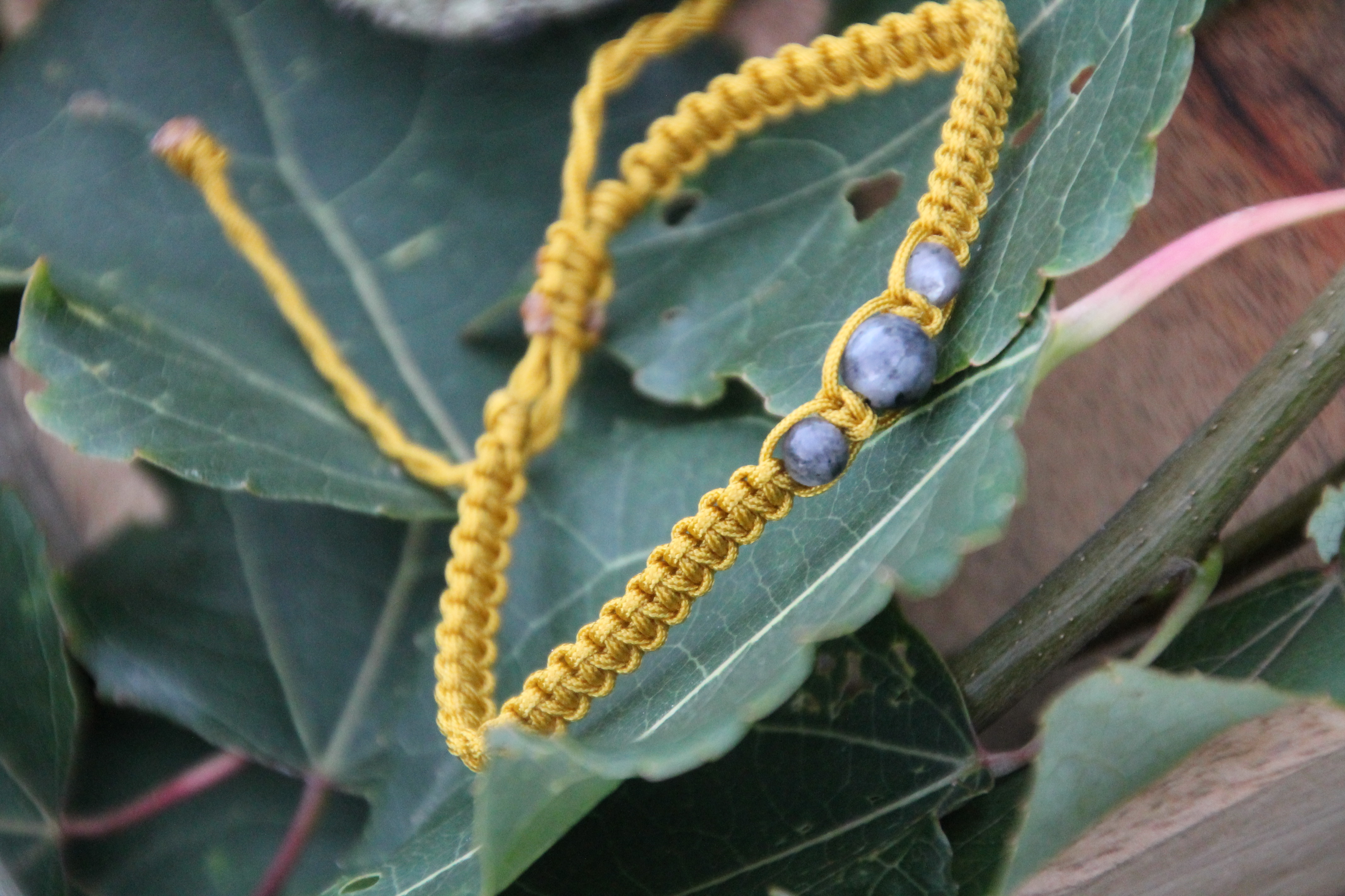 Labradorit - Makramee Armband