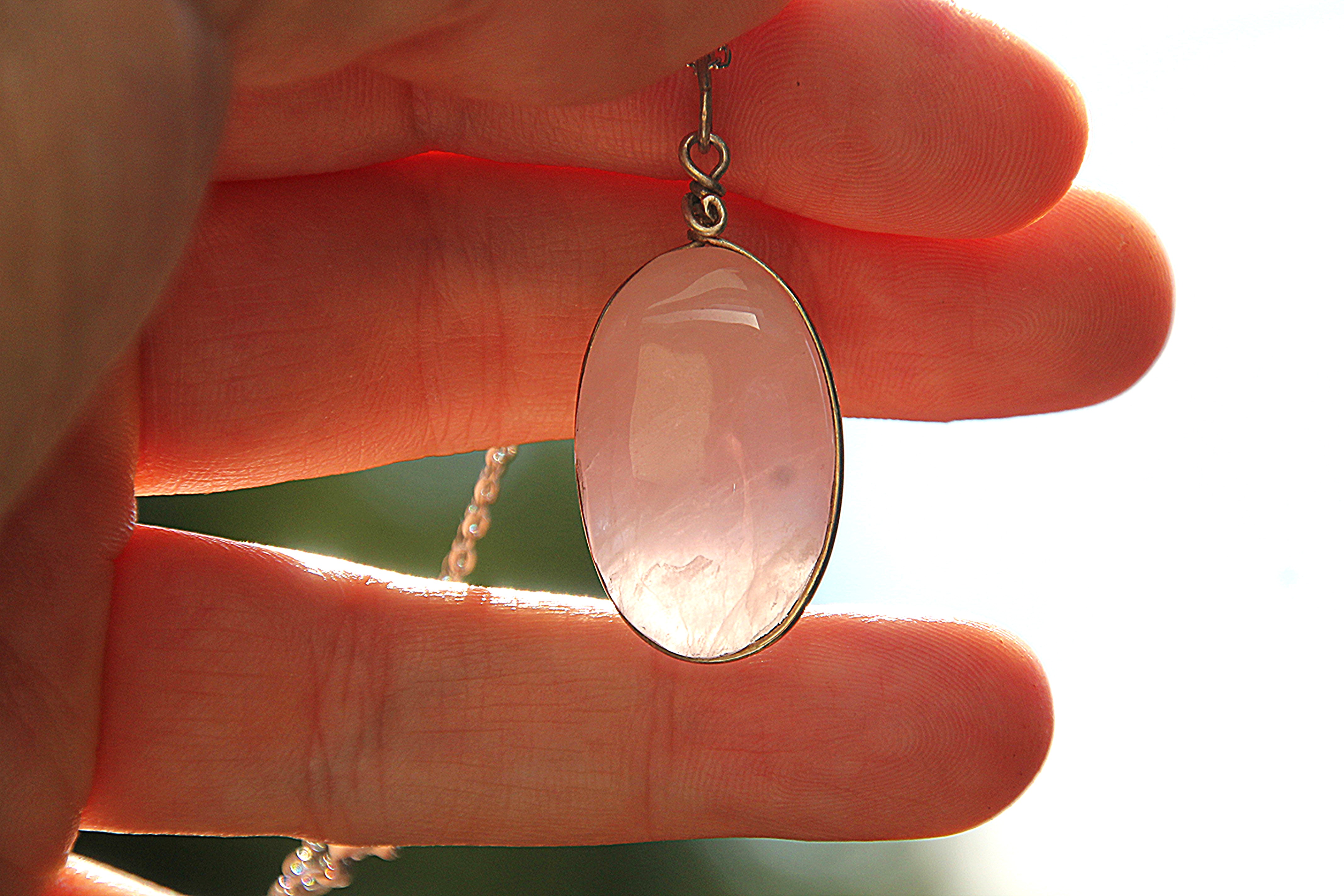 Rosenquarz Halskette