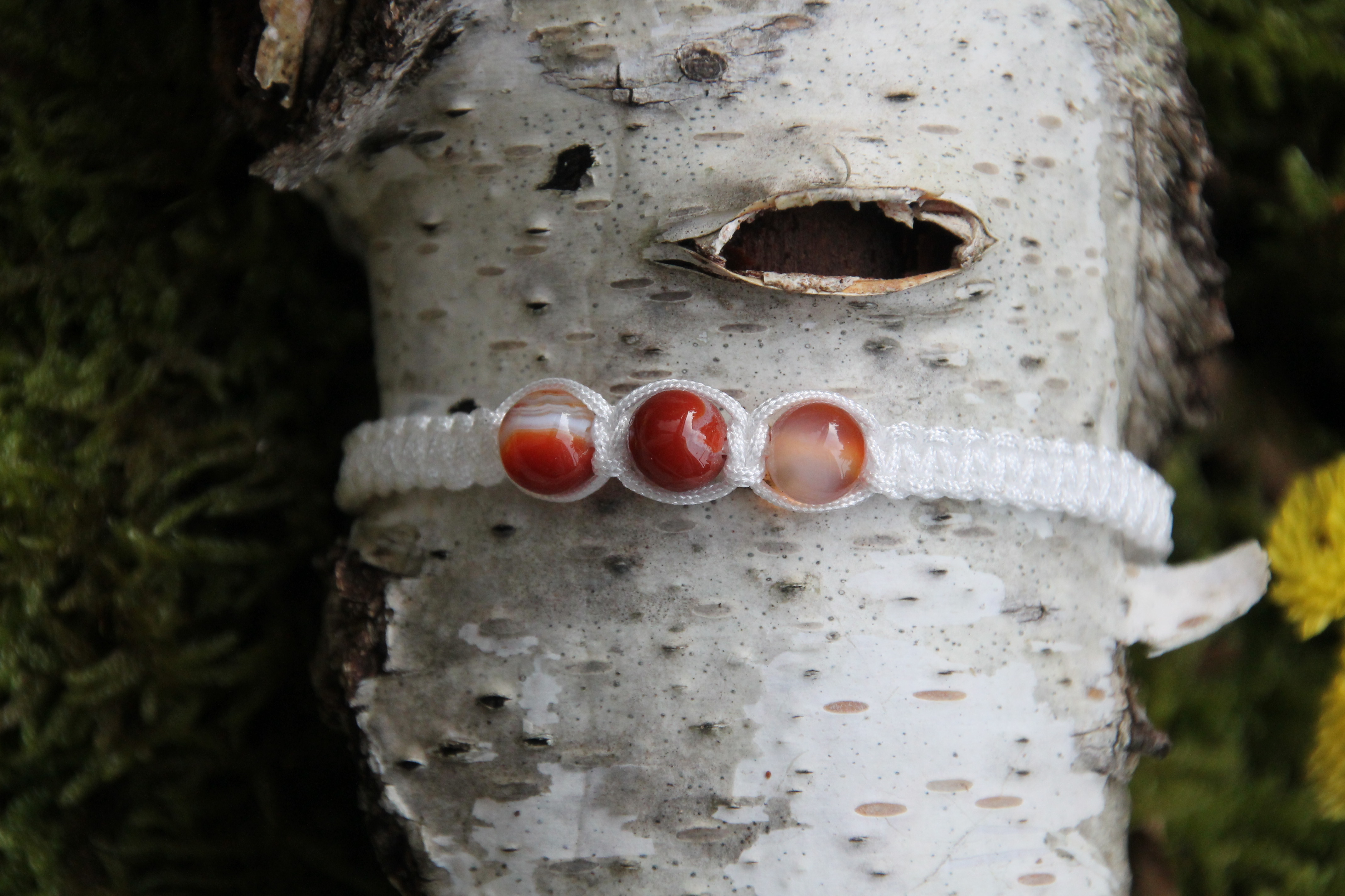 Karneol - Makramee Armband