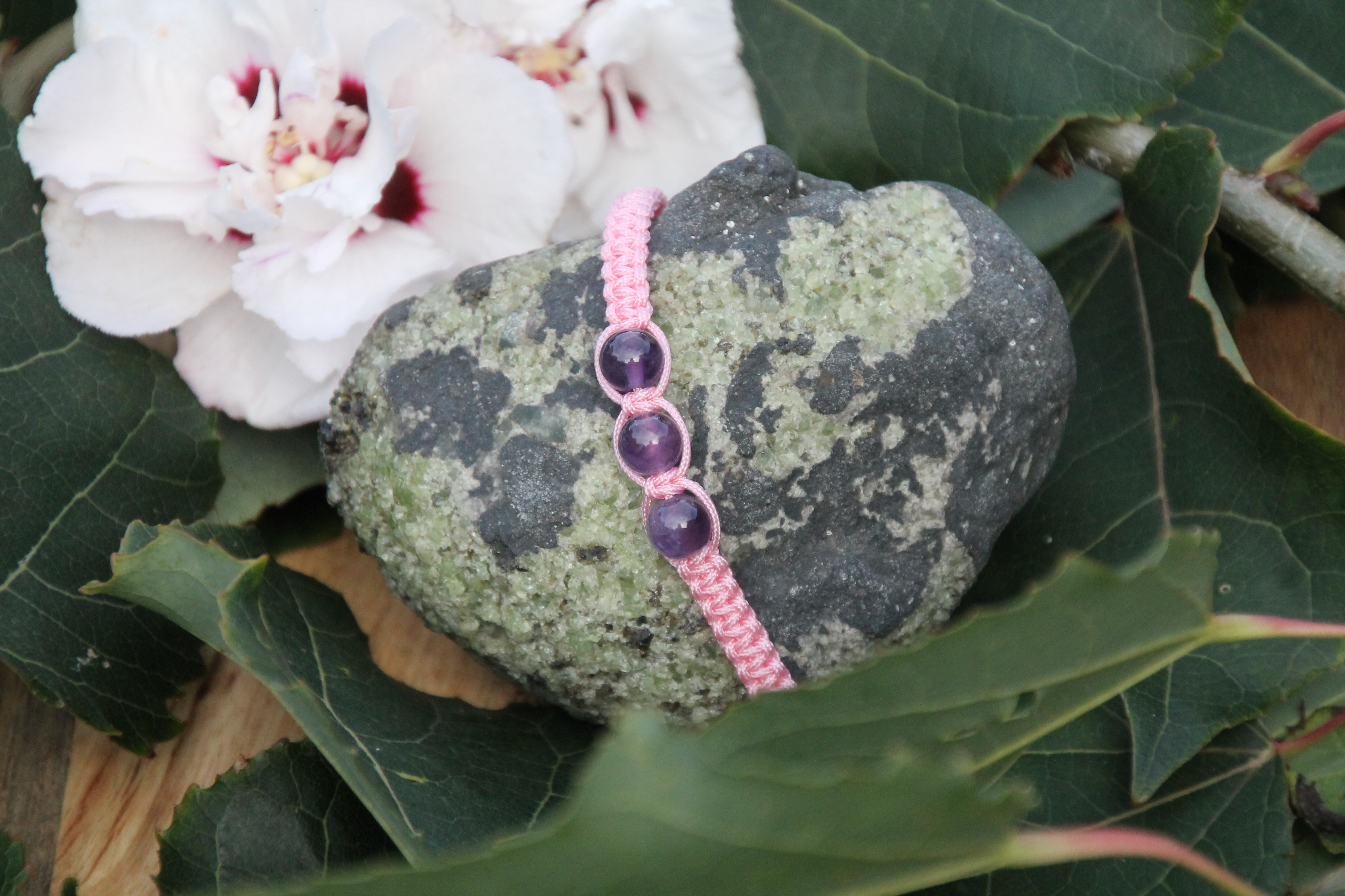 Amethyst - Makramee Armband