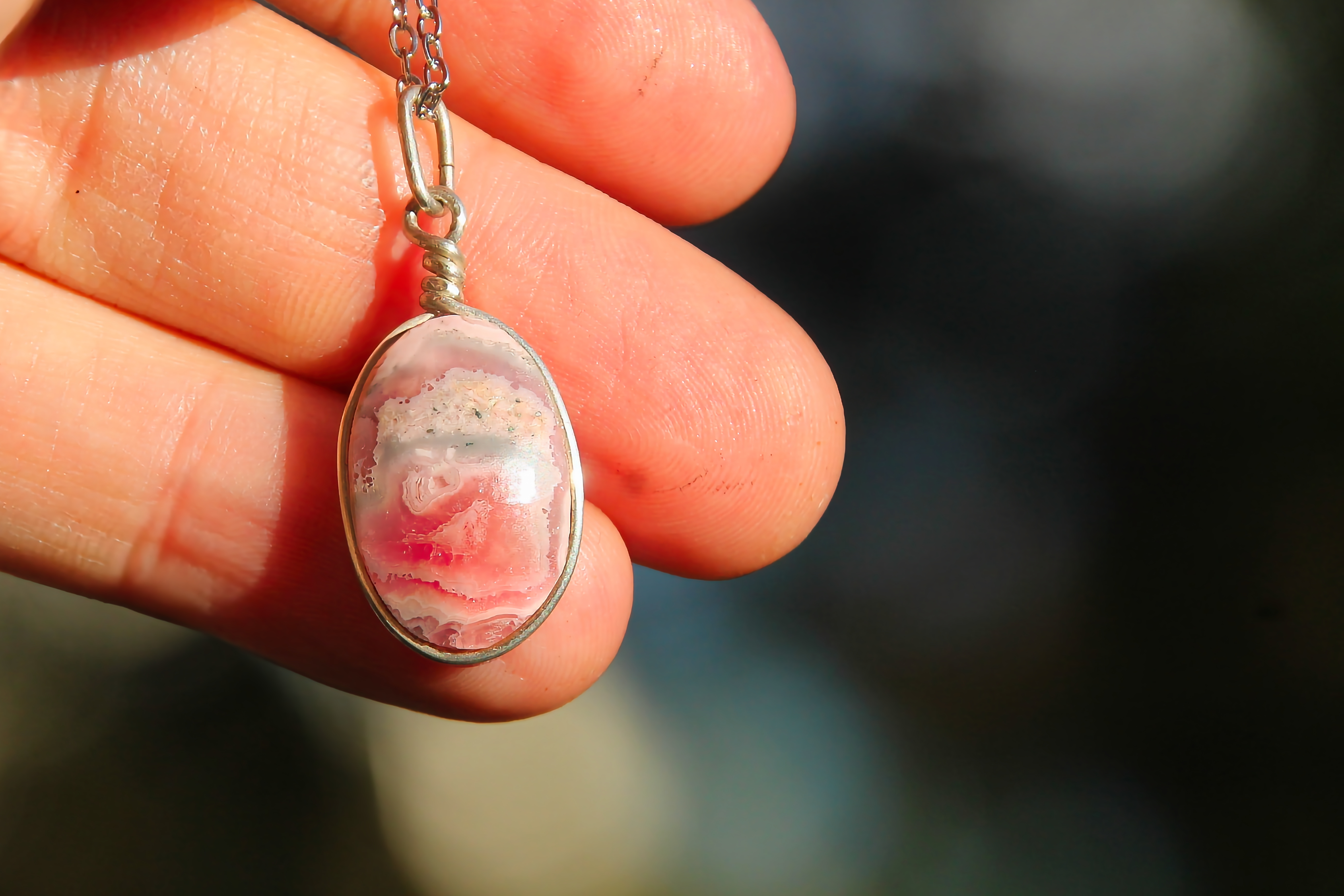 Rodochrosit Halskette