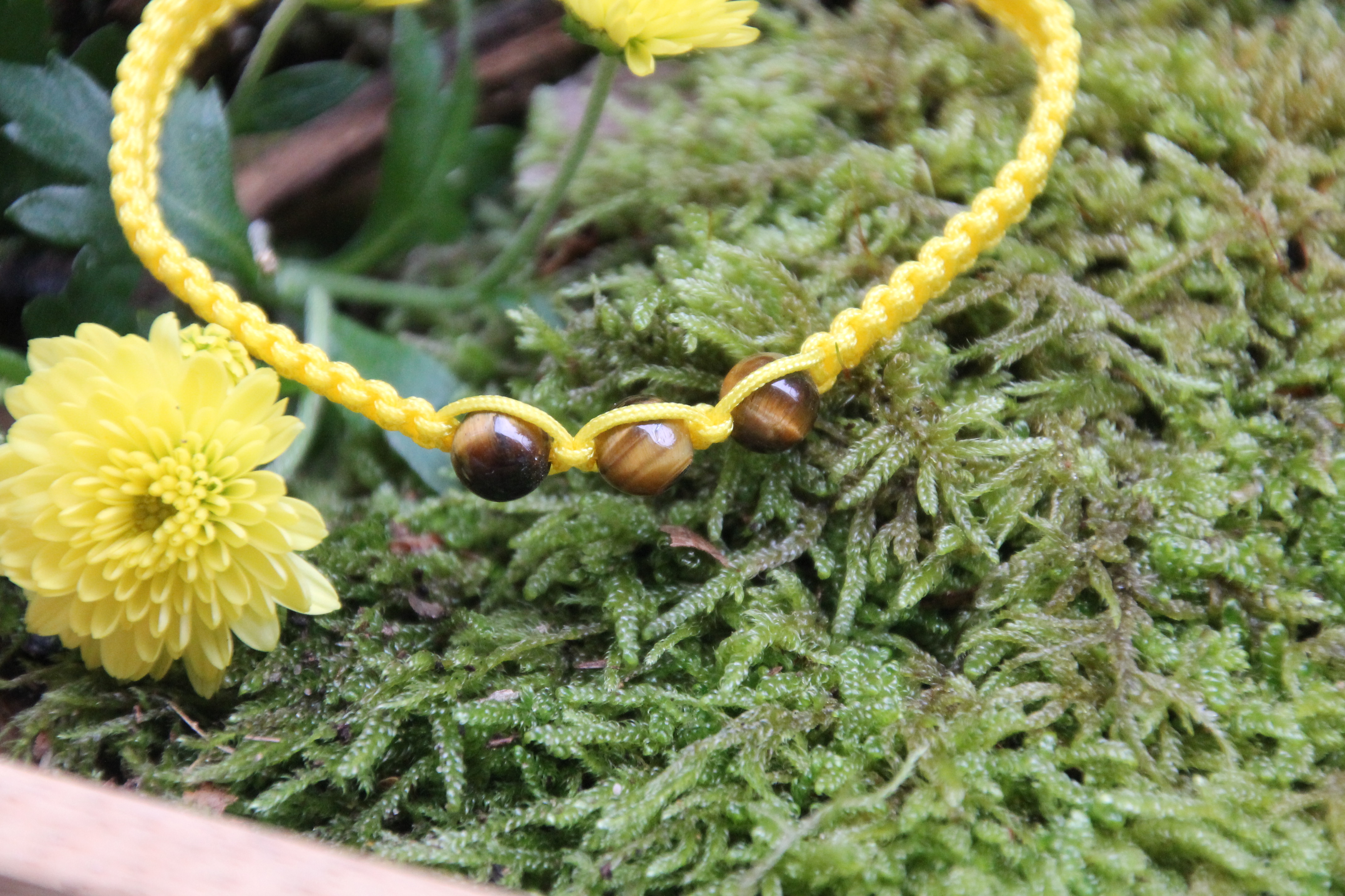 Tigerauge - Makramee Armband