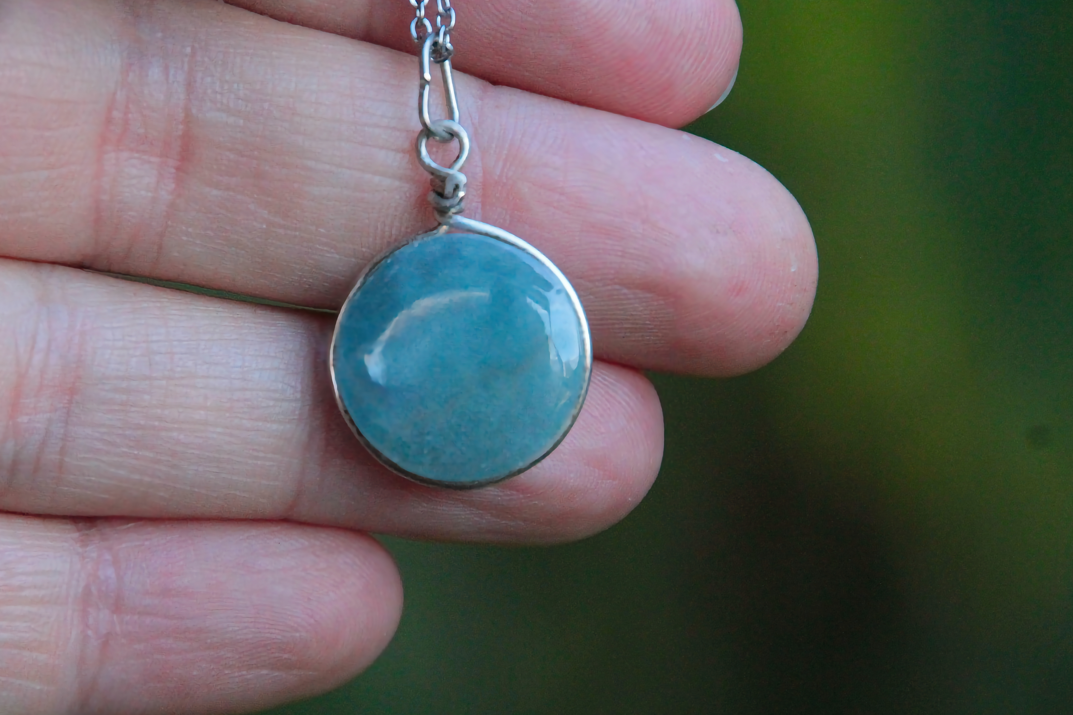 Blauer Onyx Halskette