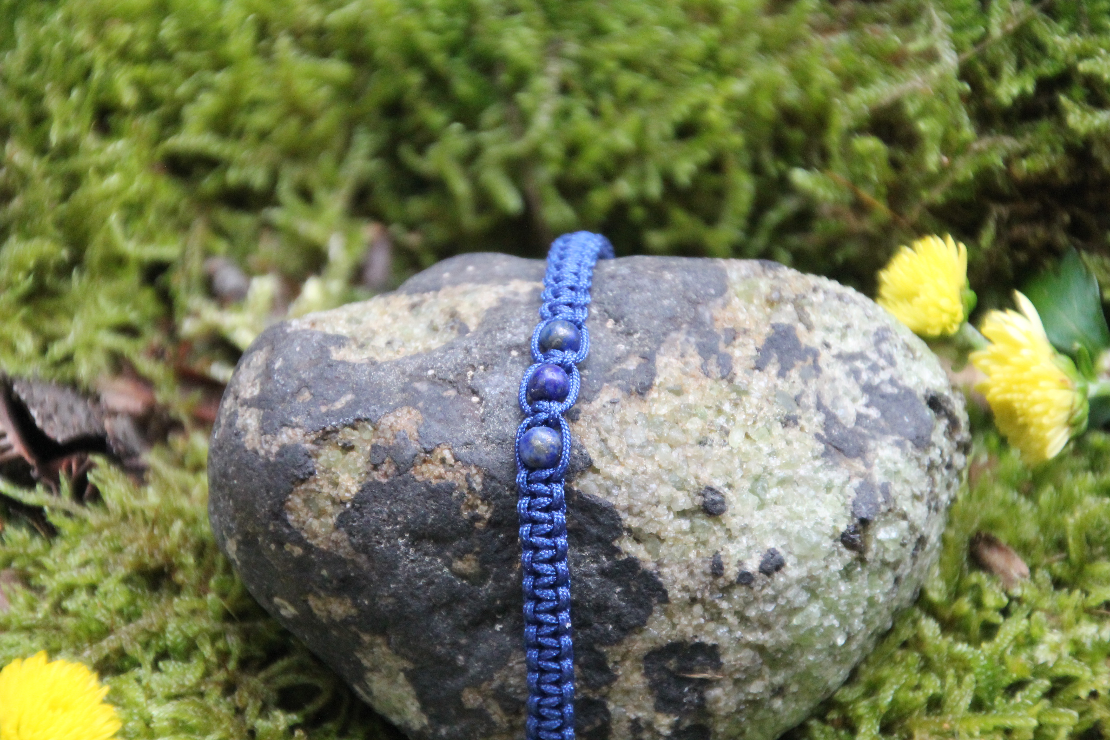Lapislazuli - Makramee Armband