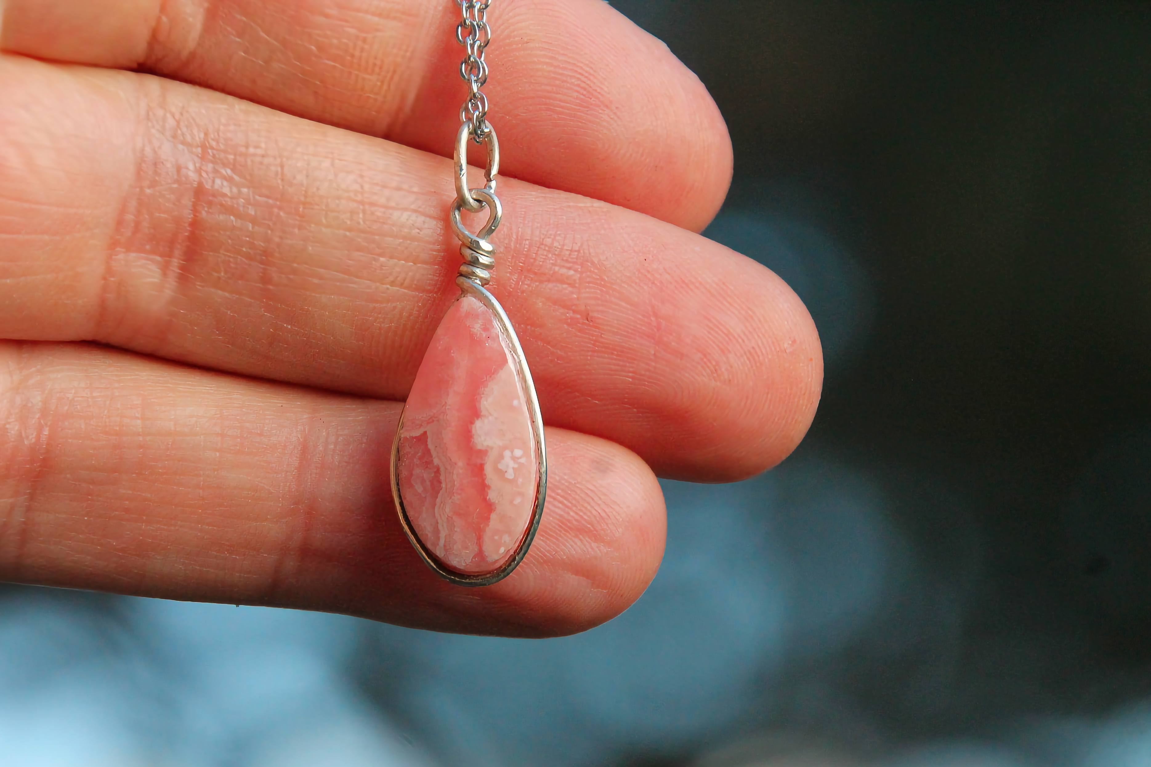 Rodochrosit Halskette