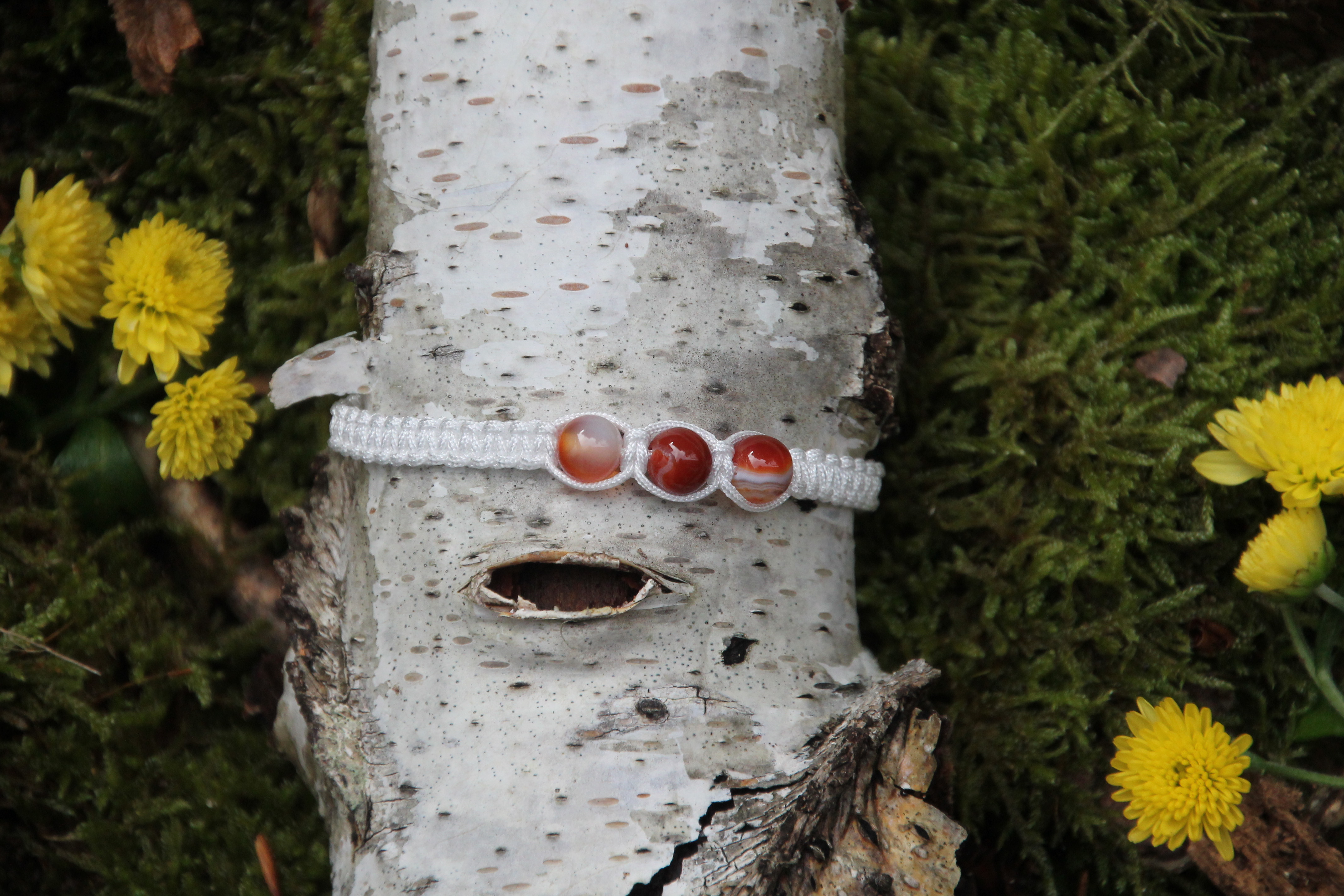 Karneol - Makramee Armband