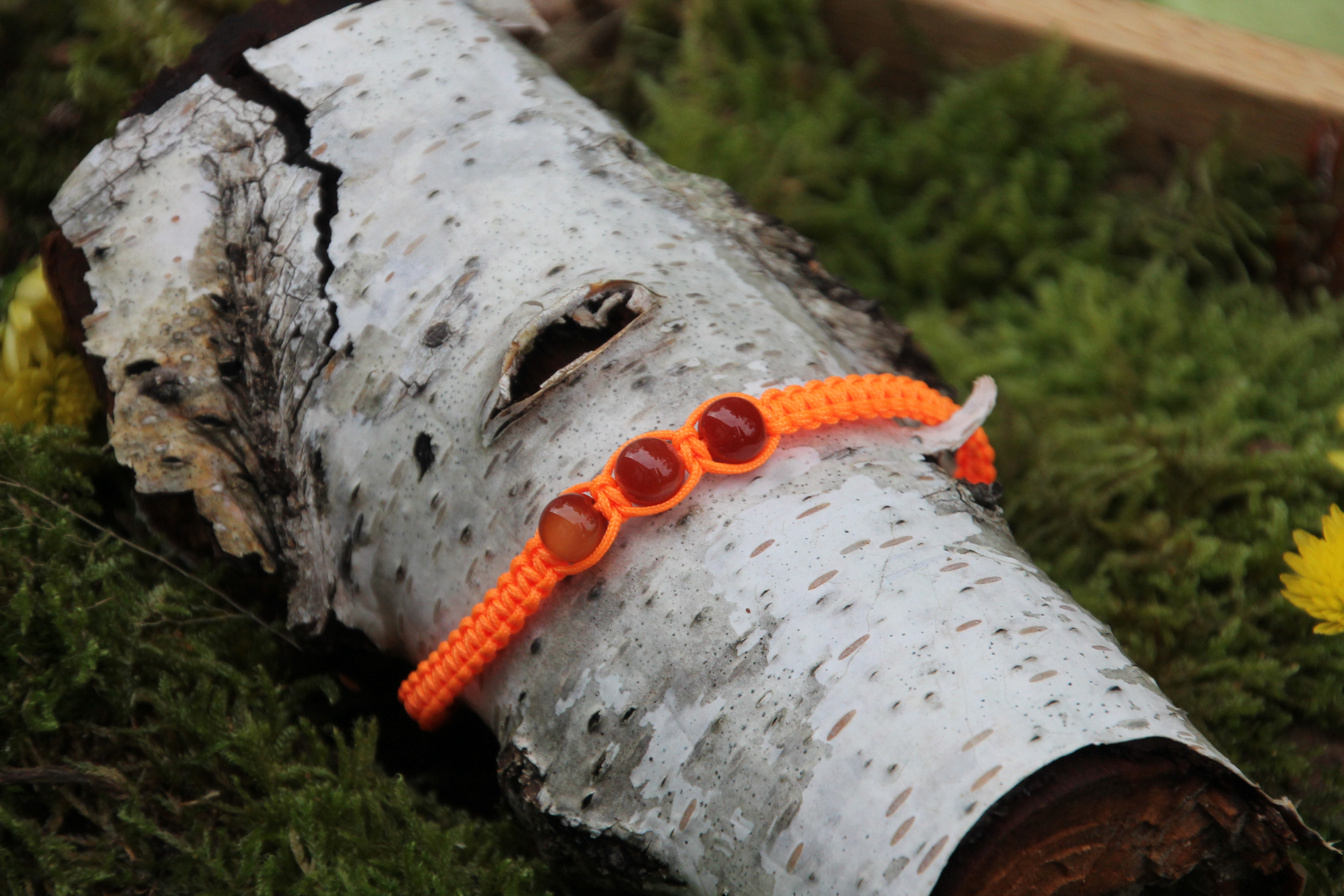 Karneol - Makramee Armband