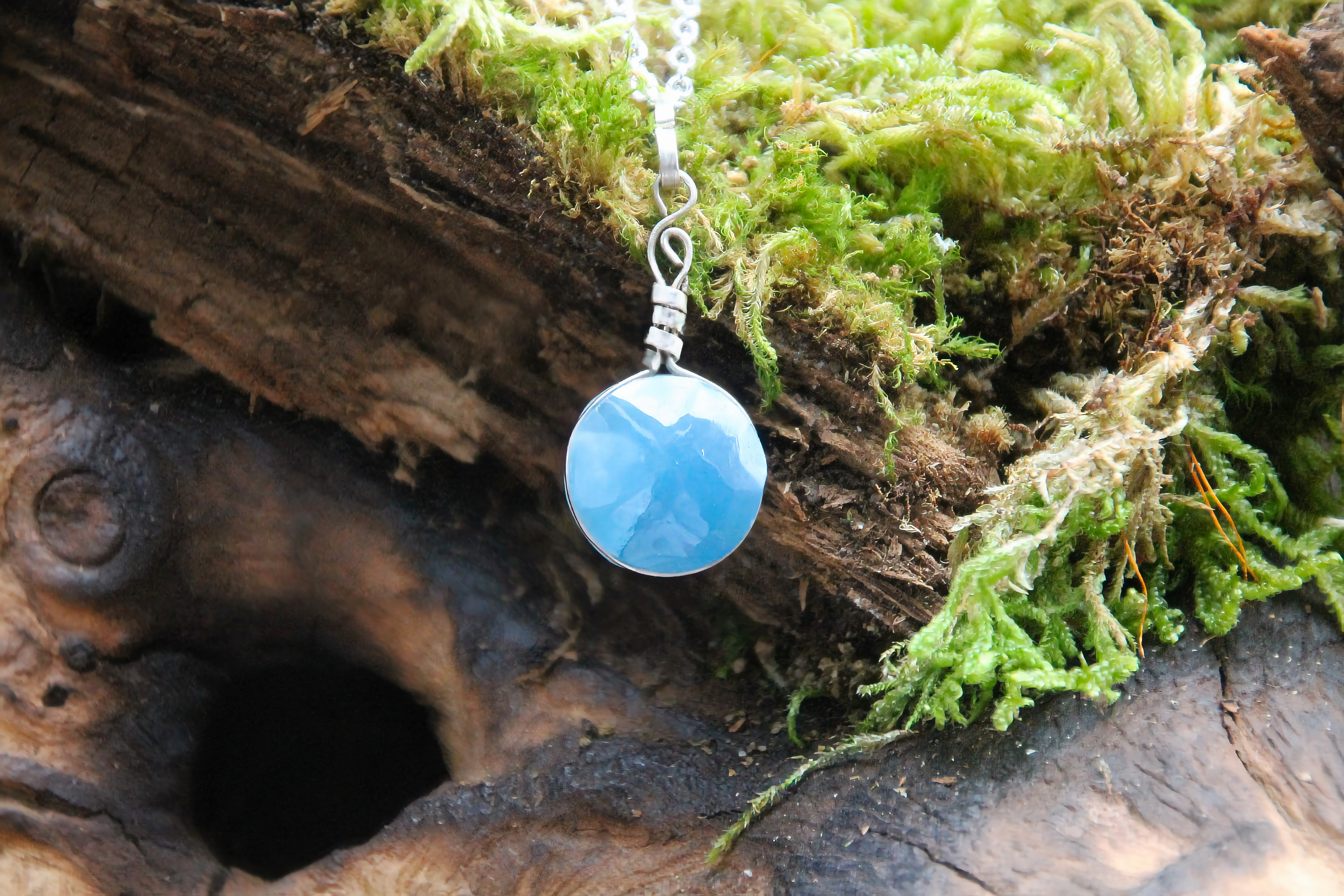 Blauer Onyx Halskette