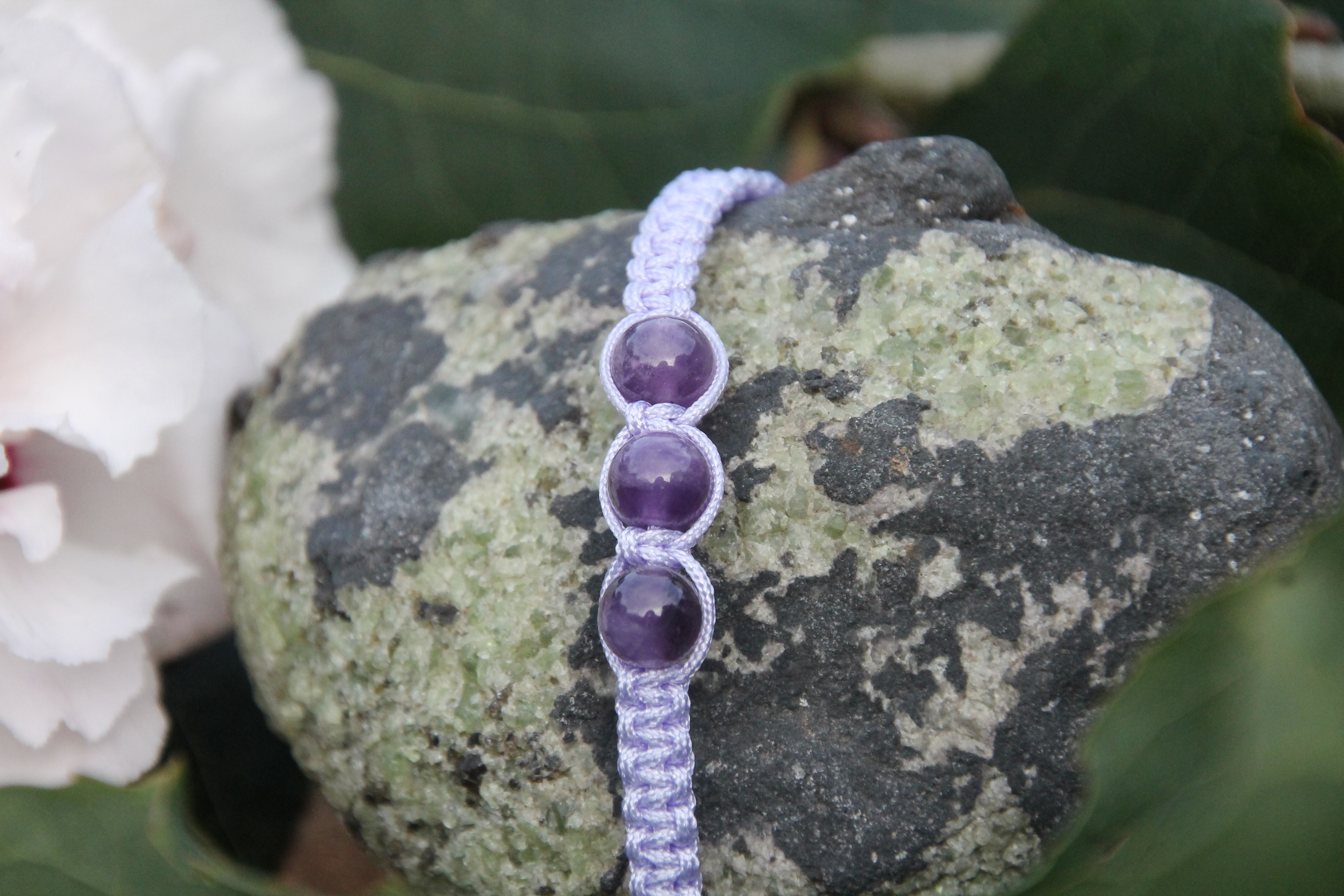 Amethyst - Makramee Armband