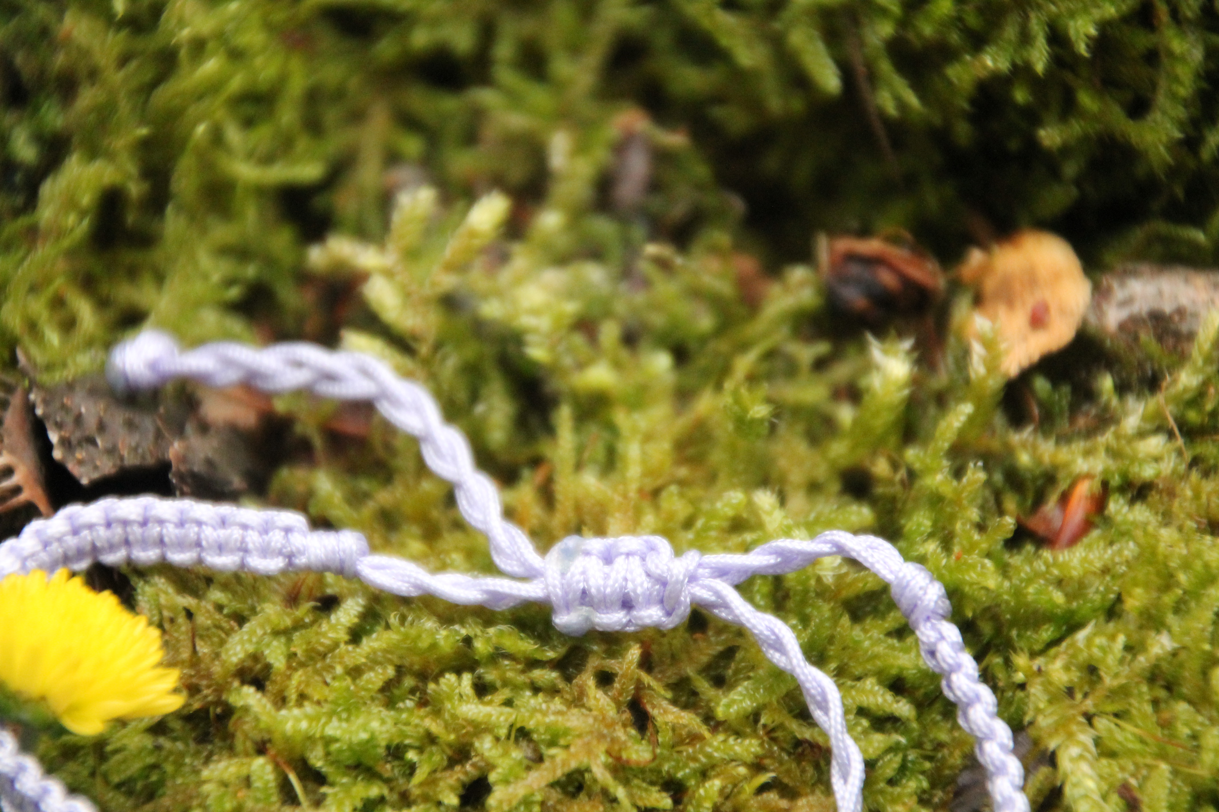 Quarzkristall - Makramee Armband