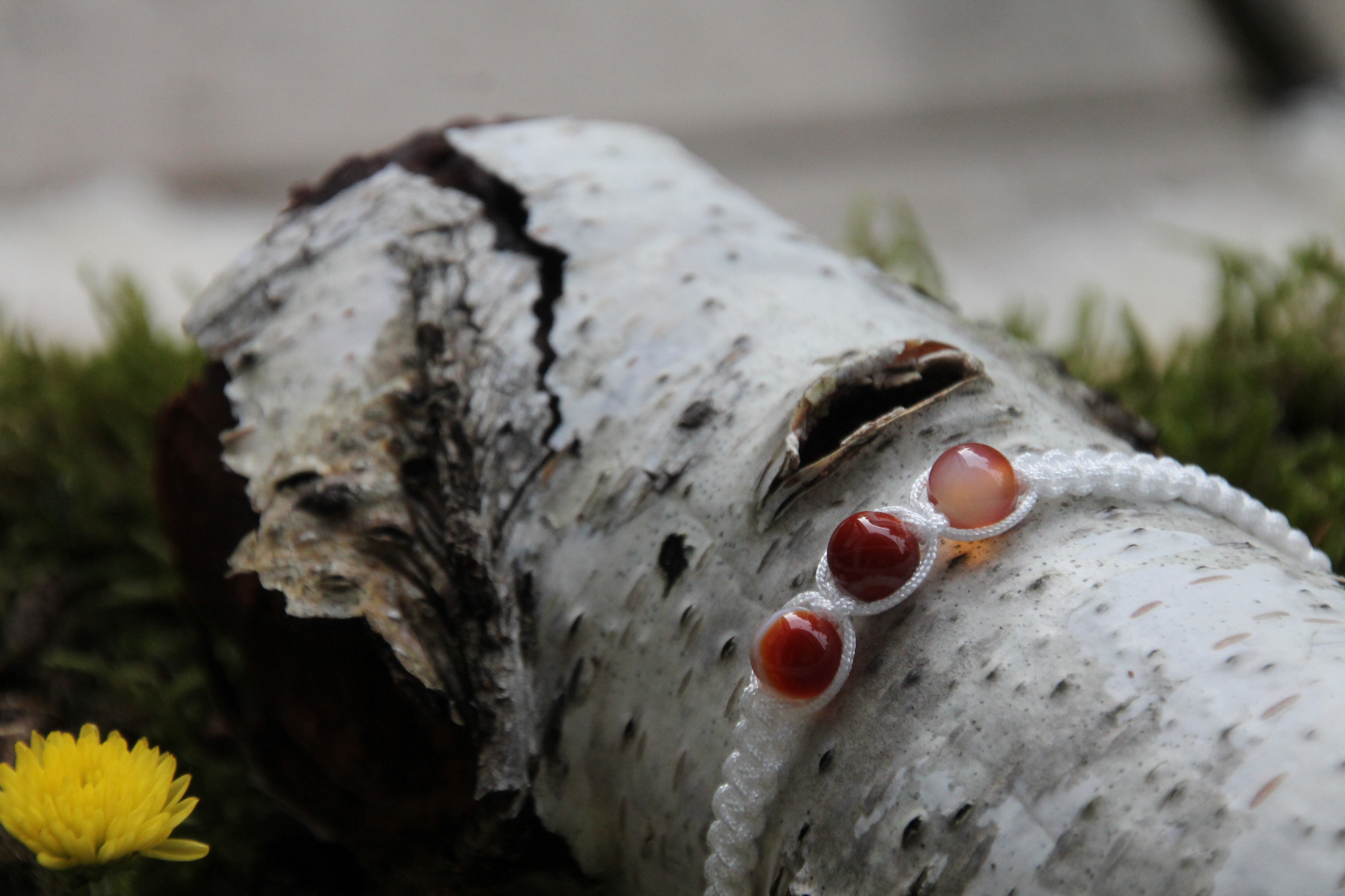 Karneol - Makramee Armband