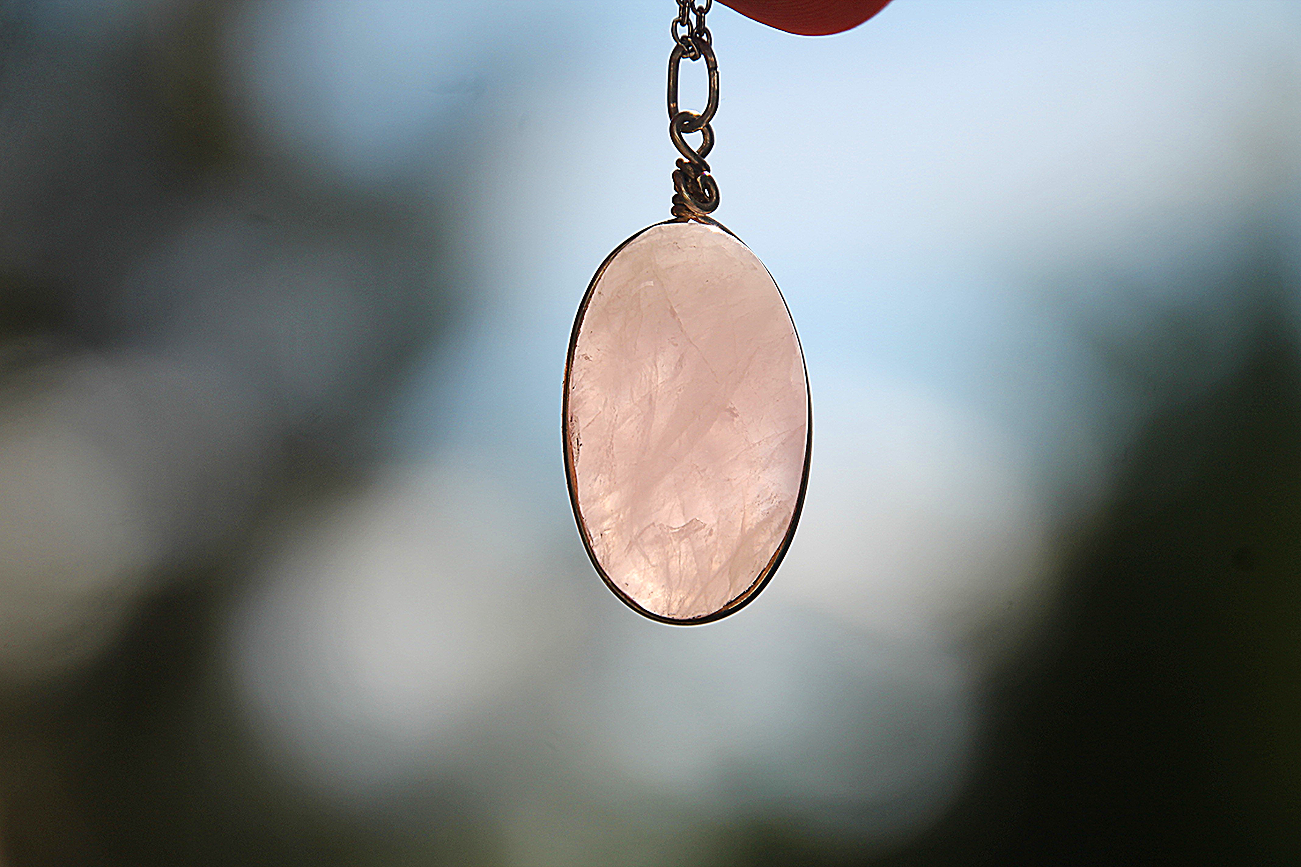 Rosenquarz Halskette