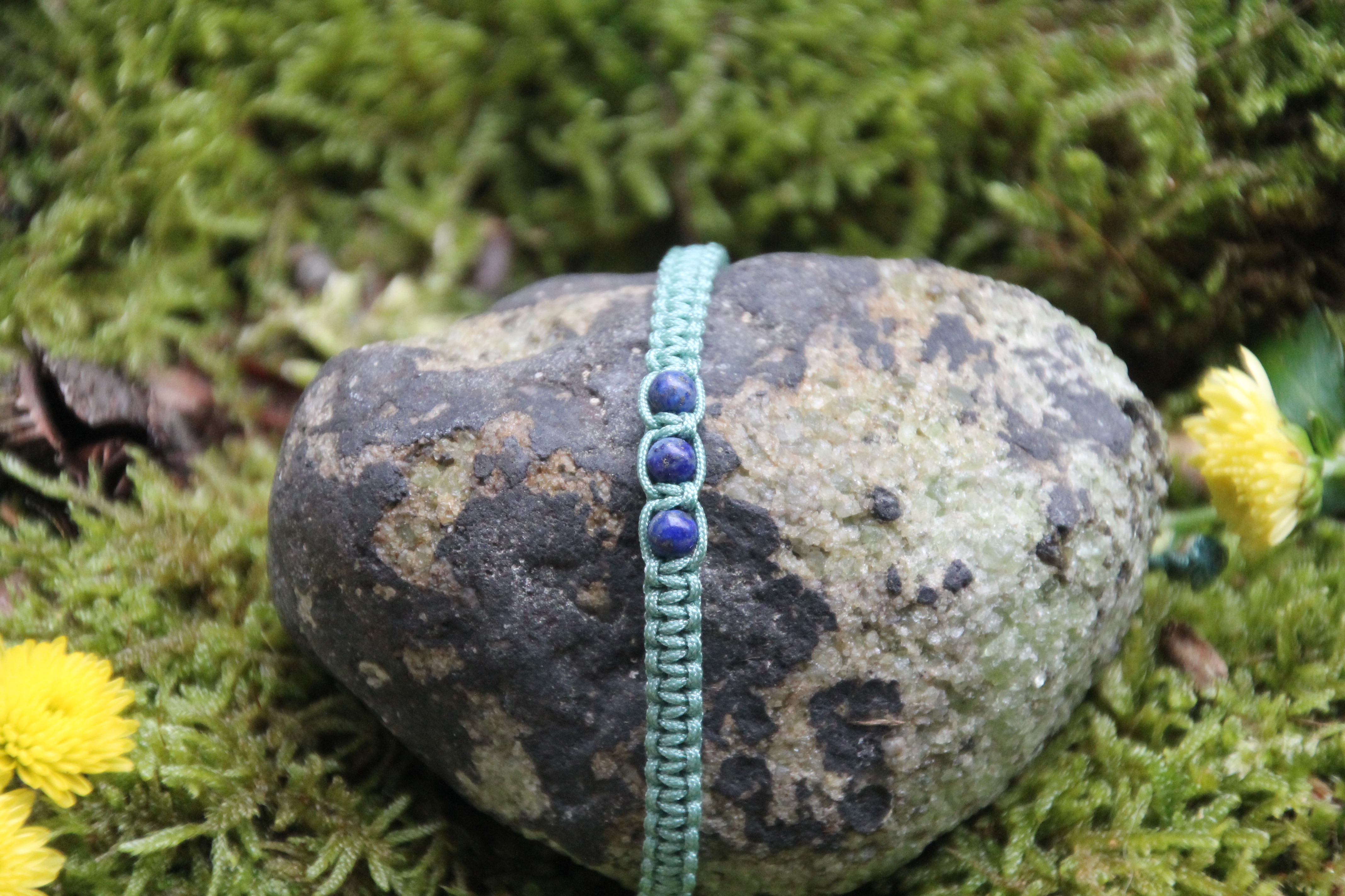 Lapislazuli - Makramee Armband